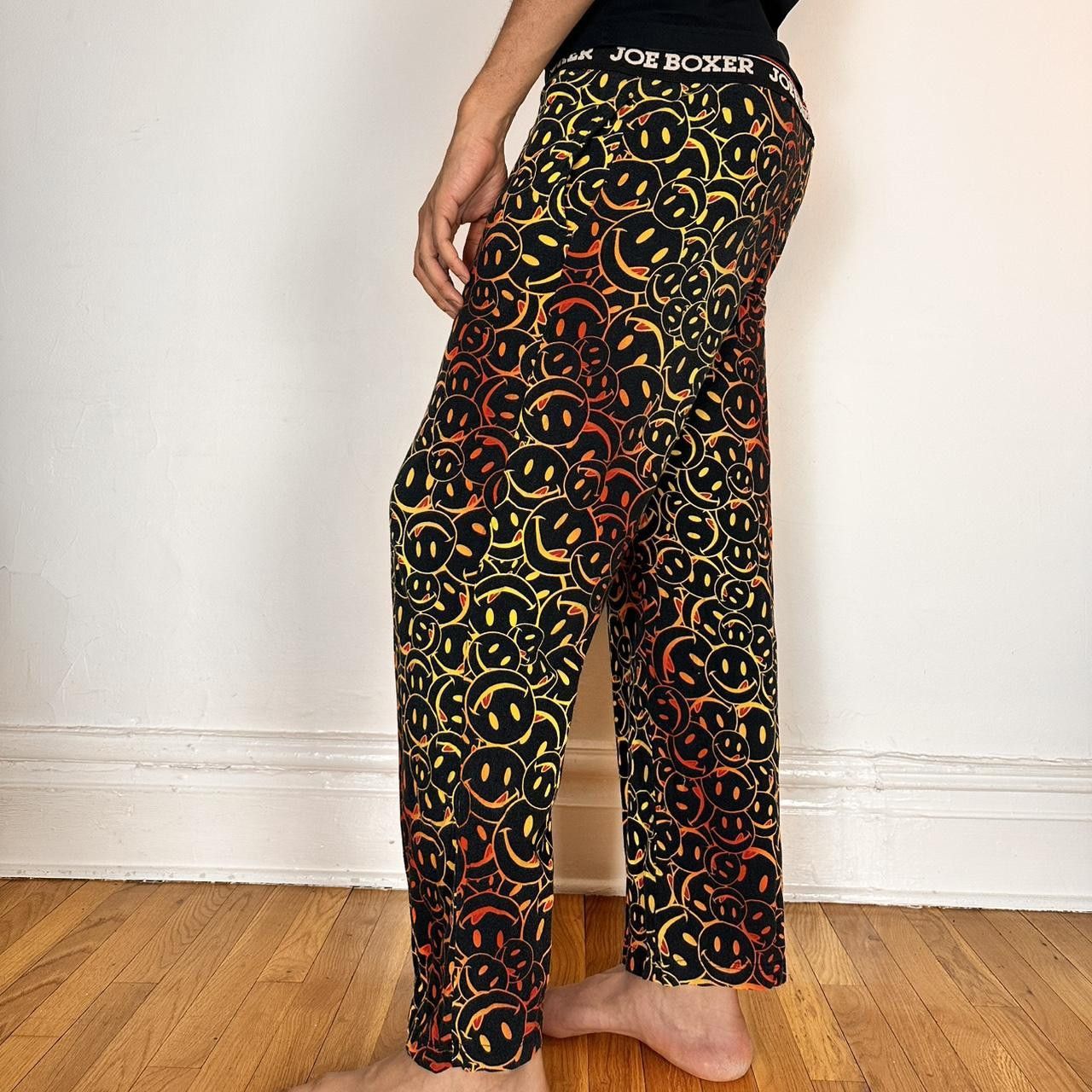 Joe Boxer JOE BOXER BLACK OMBRÉ SMILING FACE COTTON LOUNGE PANTS _ XL Size US 36 / EU 52 - 2 Thumbnail