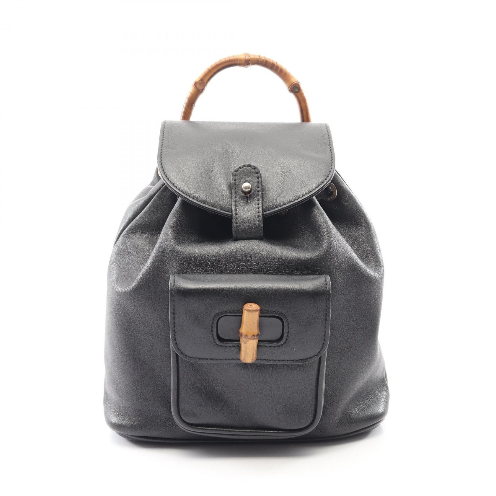 Gucci Gucci Gucci Bamboo Leather Backpack Leather Backpack DUTY FREE for USA Size ONE SIZE - 1 Thumbnail