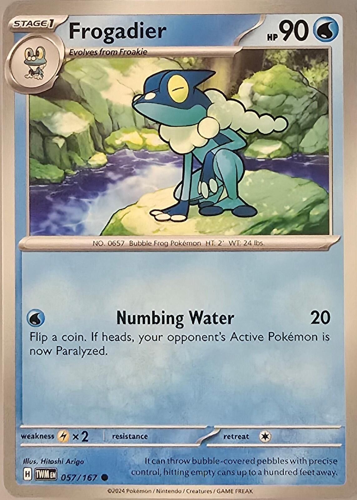Pokemon Frogadier card from the Twilight Masquerade Size ONE SIZE - 1 Thumbnail