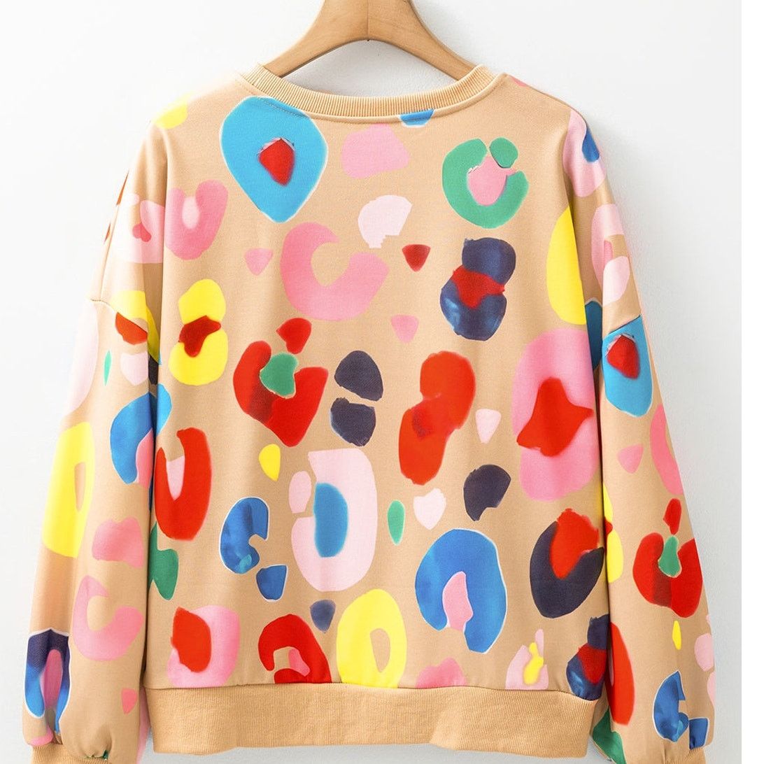 Other Multicolor Leopard Printed Drop Shoulder Pullover Sweatshirt Size L / US 10 / IT 46 - 6 Thumbnail