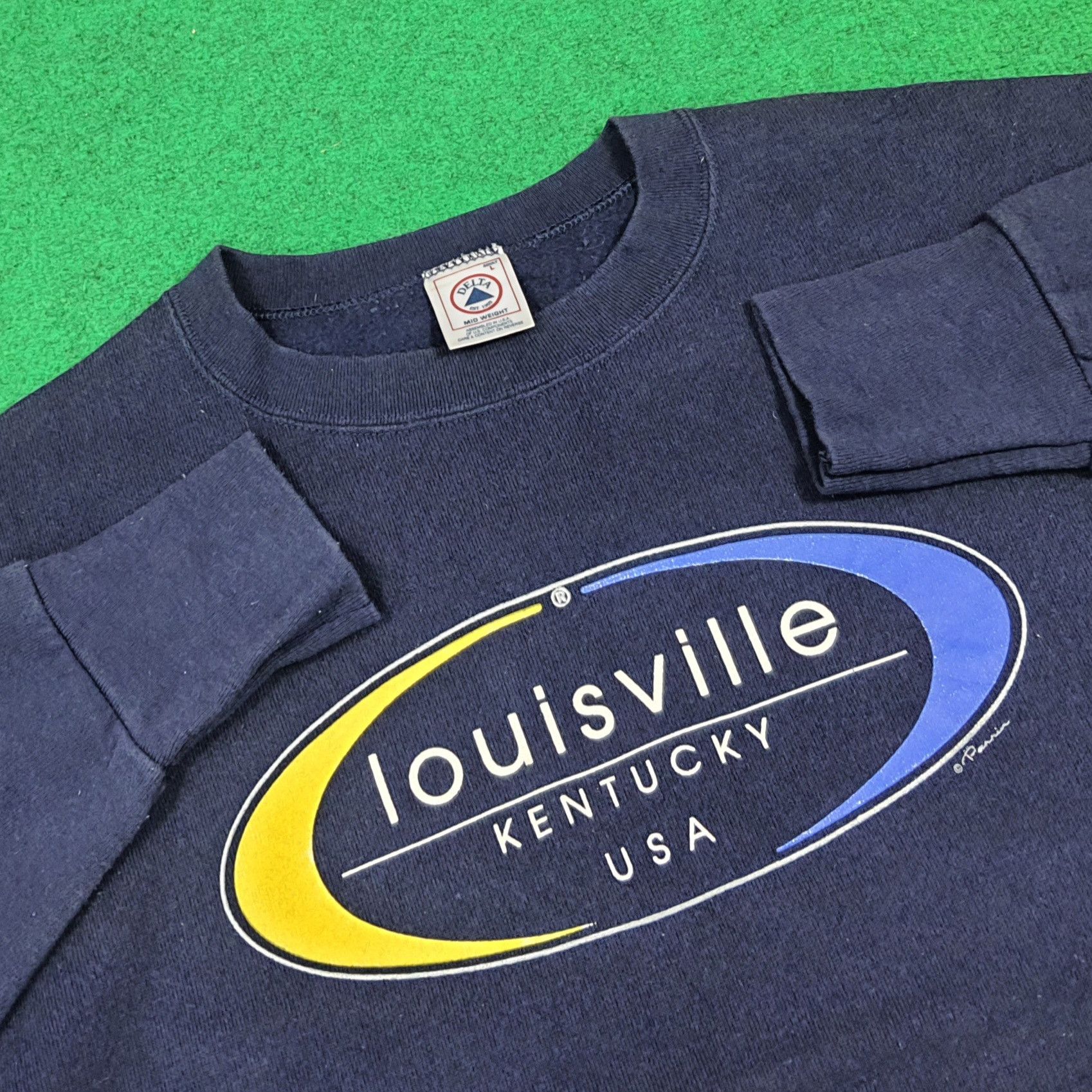 Delta Vintage 90s USA Retro Louisville Kentucky Sweatshirt C286N5 Size US L / EU 52-54 / 3 - 2 Thumbnail