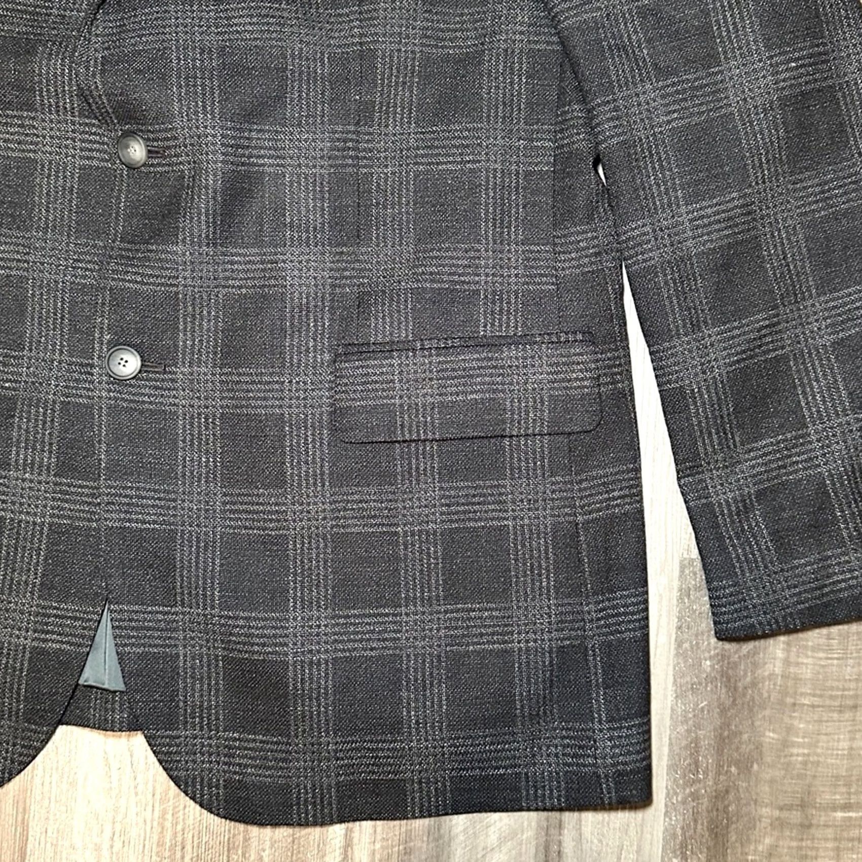 Jos. A. Bank Jos. A. Bank Traveler Tailored Fit Sport Coat 46L Wool Blend Black Mens Jacket 2 Piece Slim Fit Size US S / EU 44-46 / 1 - 5 Thumbnail