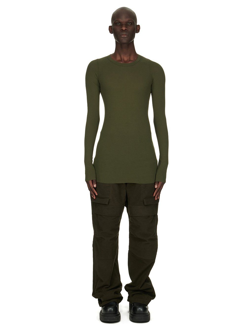 Rick Owens BNWT AW24 RICK OWENS "PORTERVILLE" RIB LS T TSHIRT FOREST S Size US S / EU 44-46 / 1 - 15 Thumbnail