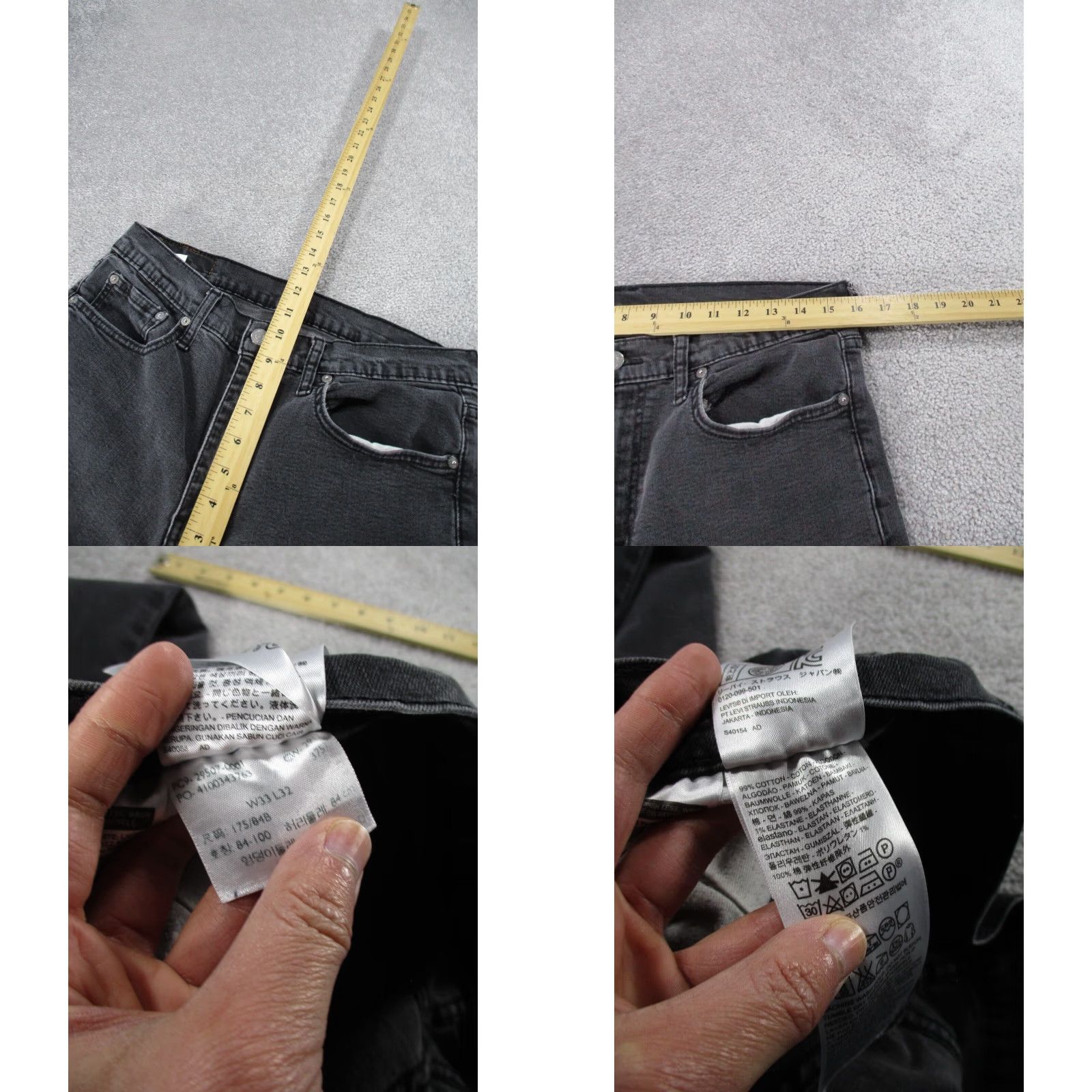 Levi's VINTAGE Levi's 502 Jeans Mens Slim Taper 33 Gray Denim Regular 33x29 Mens Size US 33 - 8 Thumbnail