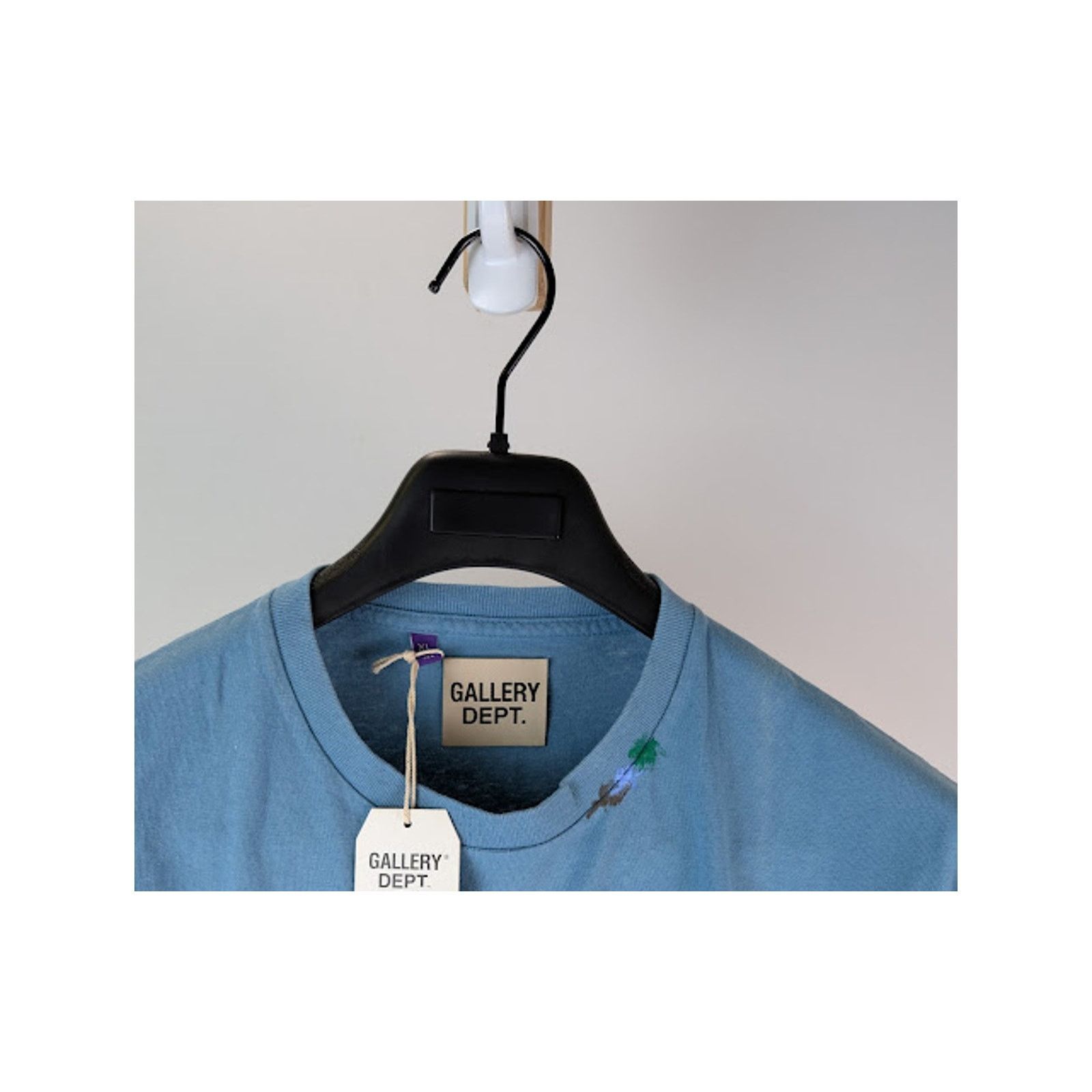 Gallery Dept. o1rshd1 Q:2 / Vintage Logo Painted T-Shirt in Dusty Blue Size US XXL / EU 58 / 5 - 7 Thumbnail