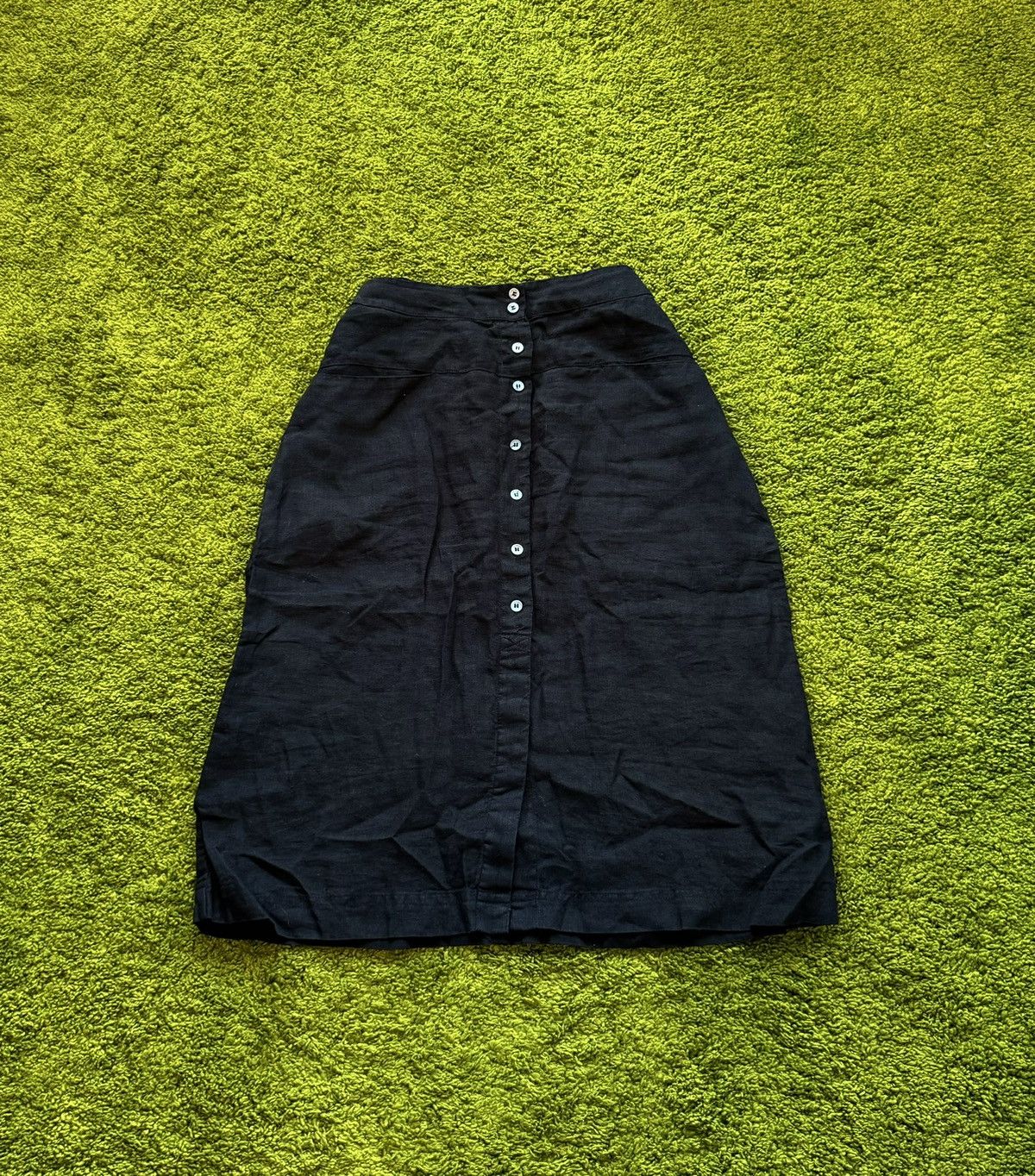 Designer Gudrun Sjoden 100% linen avant garde skirt Size 28" / US 6 / IT 42 - 7 Thumbnail