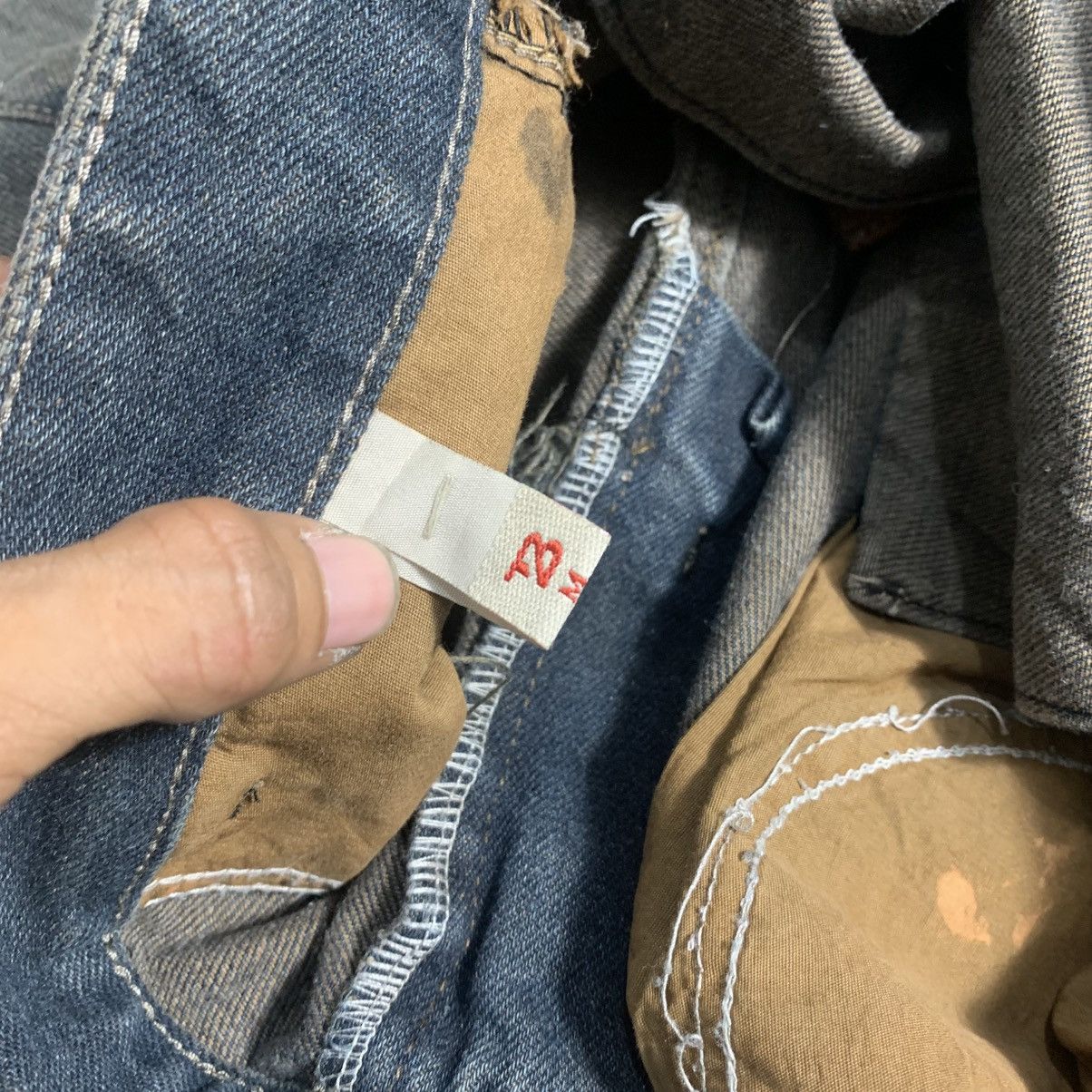 Japanese Brand BADCHOICE BAGGY JEANS BULL SHARK SILOUTE Size US 32 / EU 48 - 11 Thumbnail