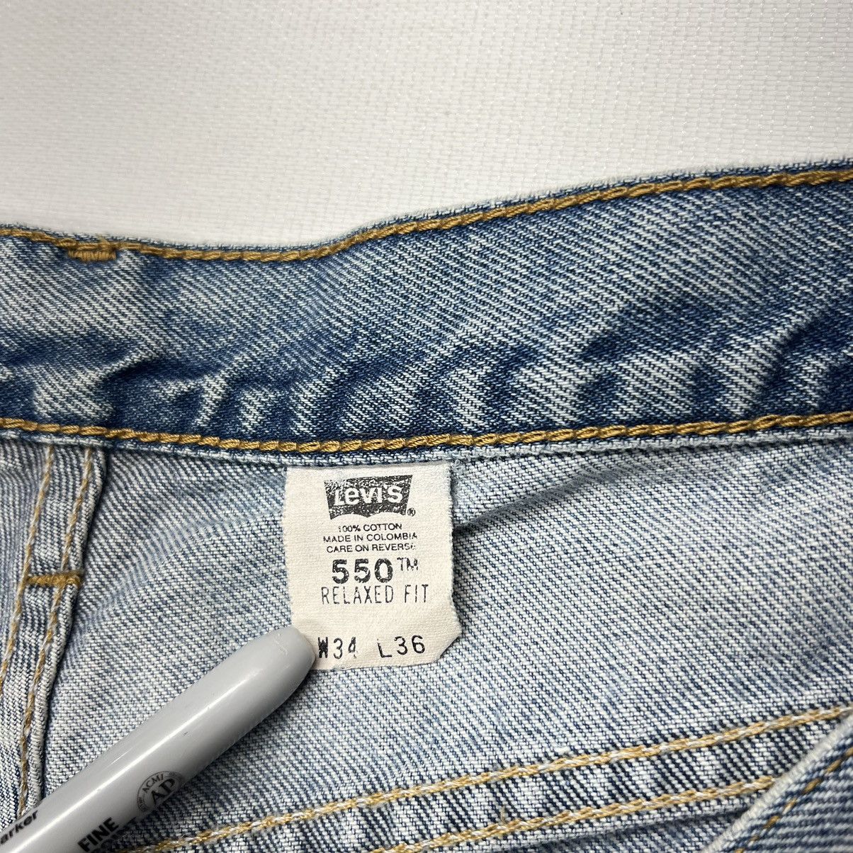 Levi's × Vintage VTG Levis 550 Jeans Blue Relaxed Fit Baggy Distressed Size US 34 / EU 50 - 13 Thumbnail