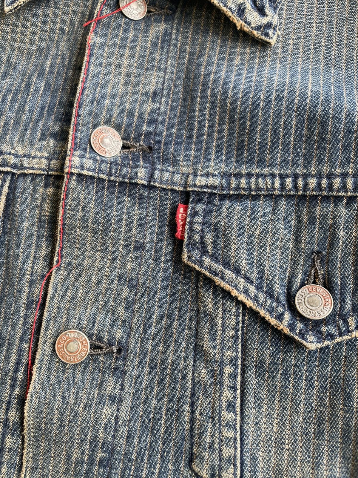 Levi's Vintage Clothing Levis Redloop Hickory Stripe Denim Jacket Size US M / EU 48-50 / 2 - 13 Thumbnail