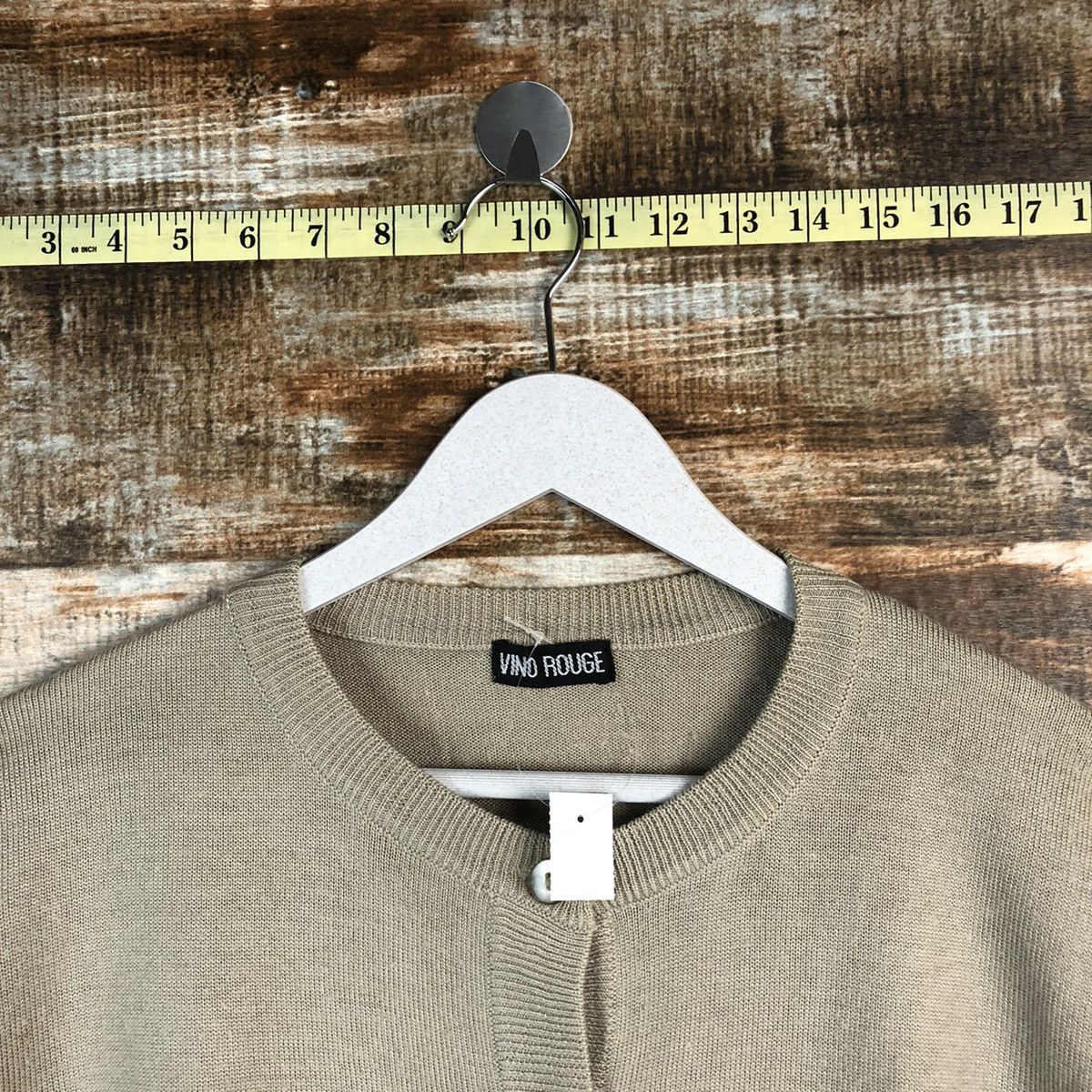 Japanese Brand Vino Rouge Brown Patterned Cardigans Knitwear #A1263 Size L / US 10 / IT 46 - 4 Thumbnail