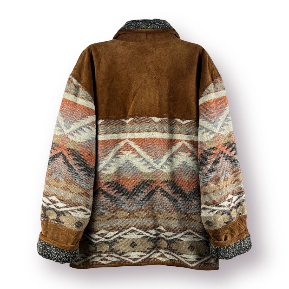 Other 🔥 Leather Part Itali navajo/native design Wool heavy Jacket Size US M / EU 48-50 / 2 - 12 Thumbnail