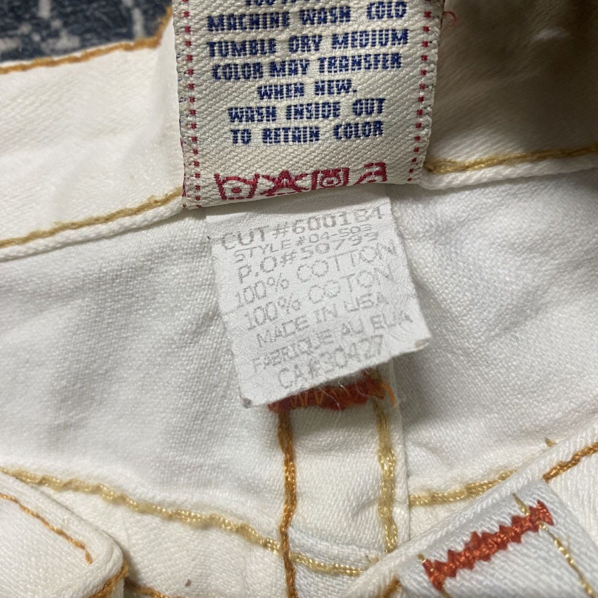 True Religion True Religion Off White Denim Flare Jeans Size 26" / US 2 / IT 38 - 21 Thumbnail