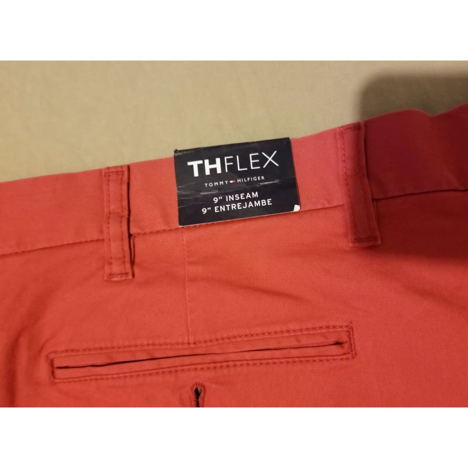 Tommy Hilfiger Tommy Hilfiger Mens Shorts Chino Cotton Stretch Red 42 Regular Size 42 Size US 42 / EU 58 - 2 Thumbnail