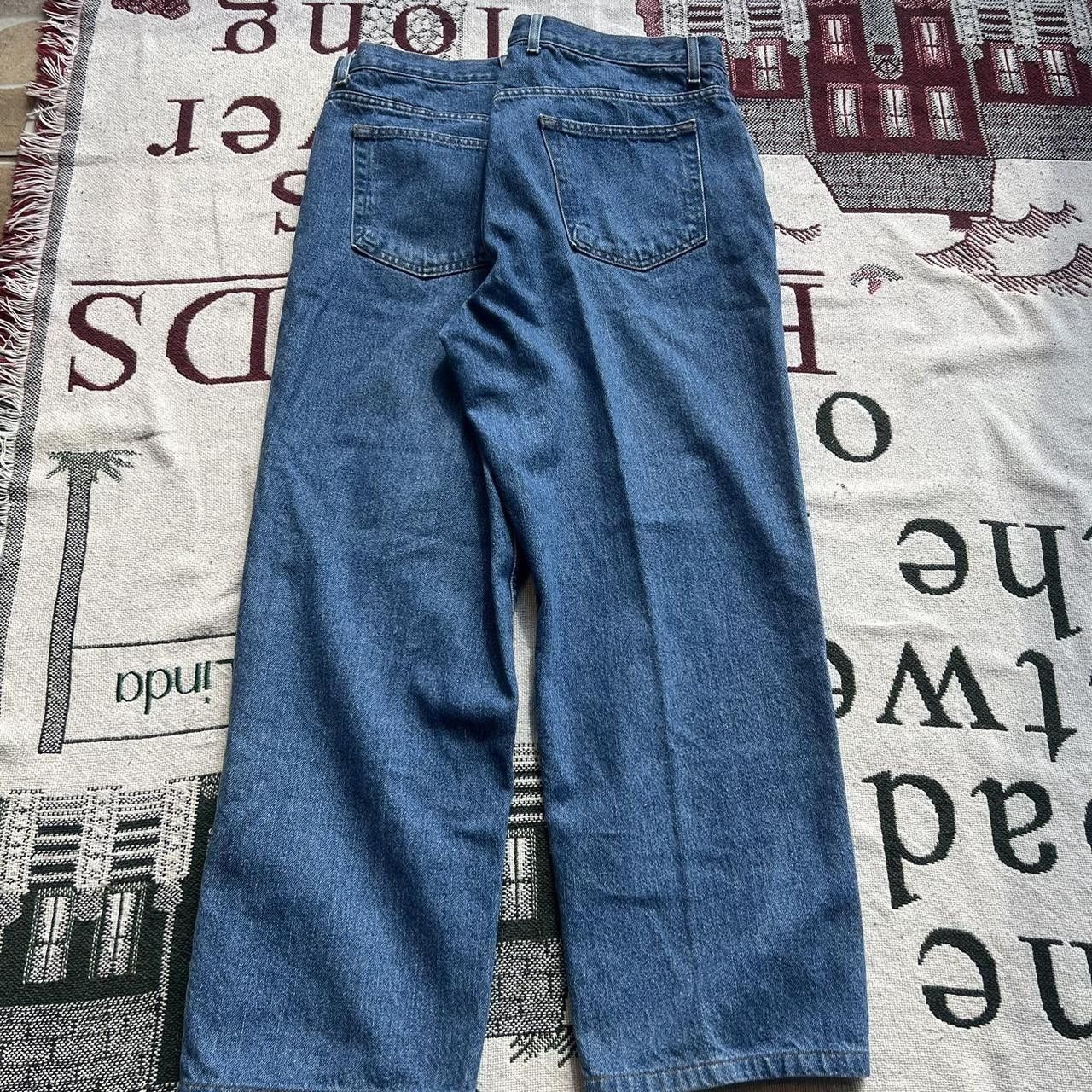 Vintage Vintage Y2K/2000s Baggy Dark Wash Workwear style Denim Jeans! Size US 38 / EU 54 - 4 Thumbnail