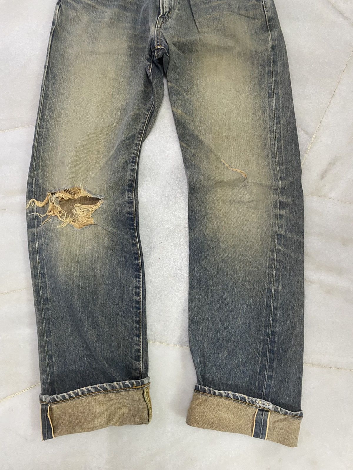 Edwin Size 29x32 Vintage Edwin 505x Distressed Denim Jeans Size US 29 - 5 Thumbnail