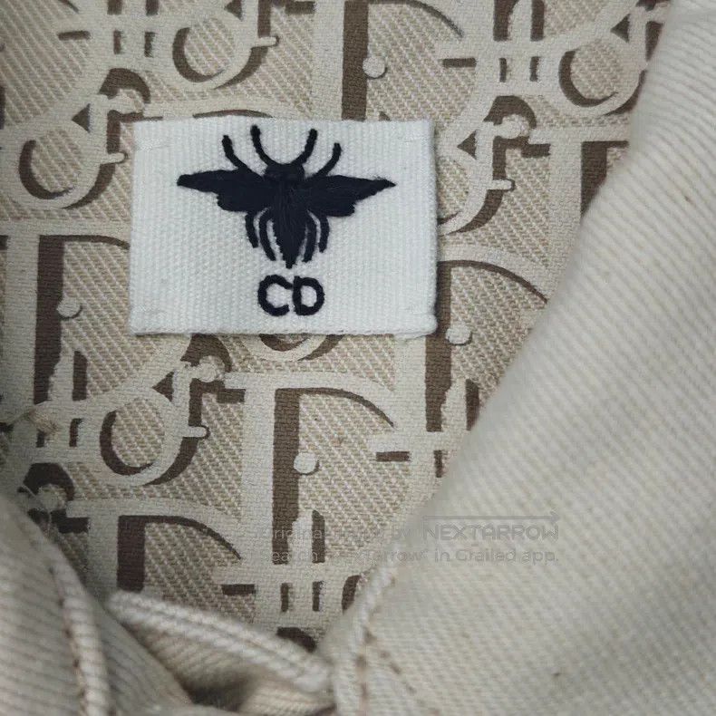 Dior Dior Beige embroidered bee denim cotton vest jacket Size XS / US 0-2 / IT 36-38 - 5 Thumbnail