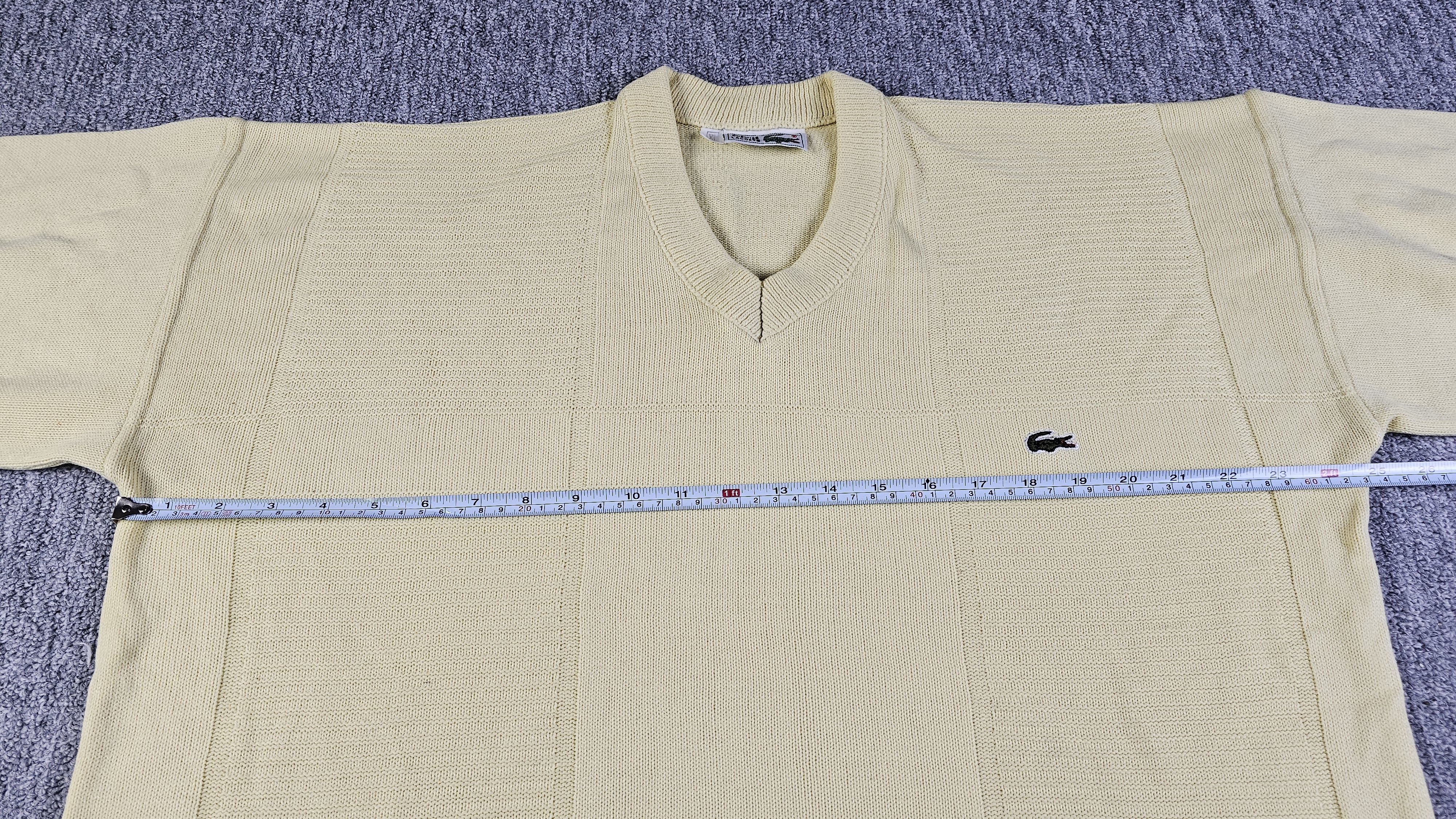 Lacoste Chemise Lacoste Vintage 90s Cream Knit Sweater France XL Size US XL / EU 56 / 4 - 9 Thumbnail