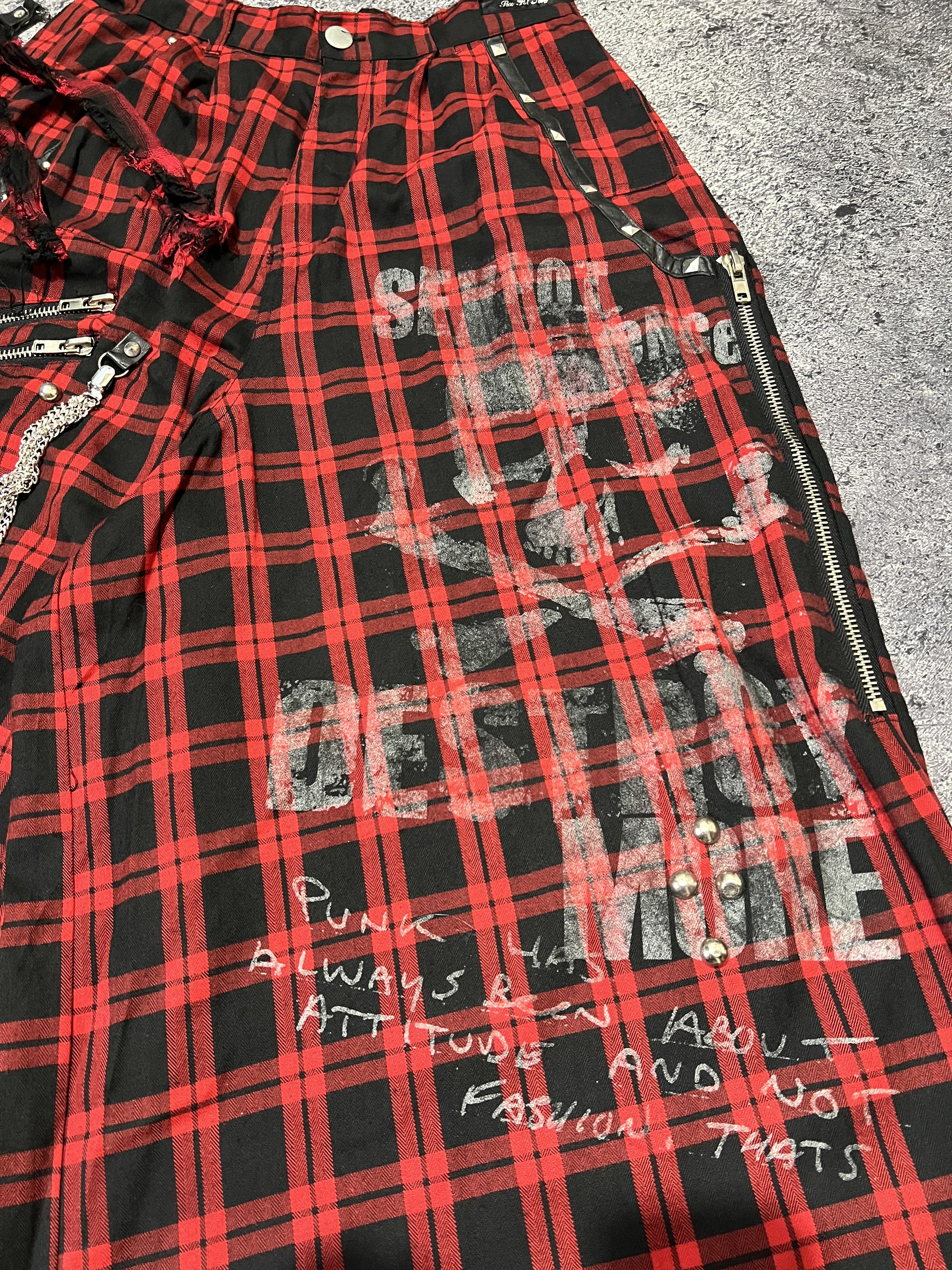 Japanese Brand 2000s Japanese Archive Ifsixwasnine Punk Poem Wide y2k Size US 30 / EU 46 - 5 Thumbnail