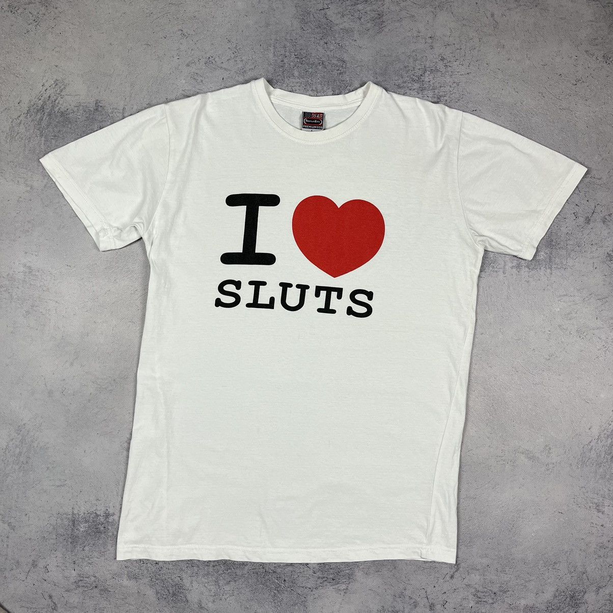 Vintage Vintage I love Sluts y2k big logo tee 90’s Size US L / EU 52-54 / 3 - 2 Thumbnail