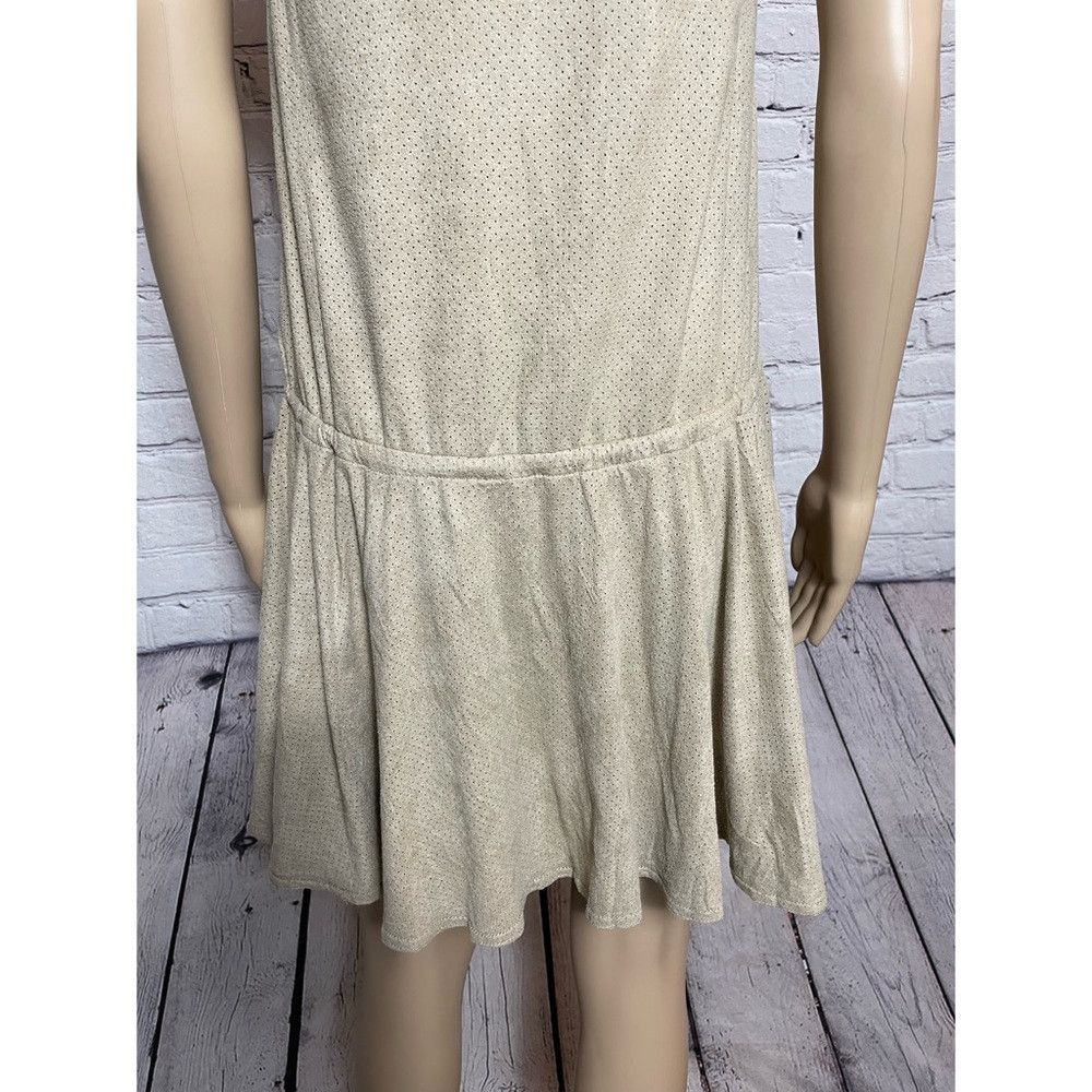 Free People NWT New $88 Free People Beige Perforated Tunic Mini Dress S Size M / US 6-8 / IT 42-44 - 5 Thumbnail