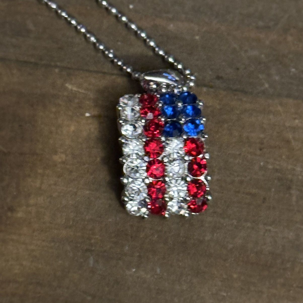 Other Rhinestone American flag pendant necklace Size ONE SIZE - 3 Thumbnail