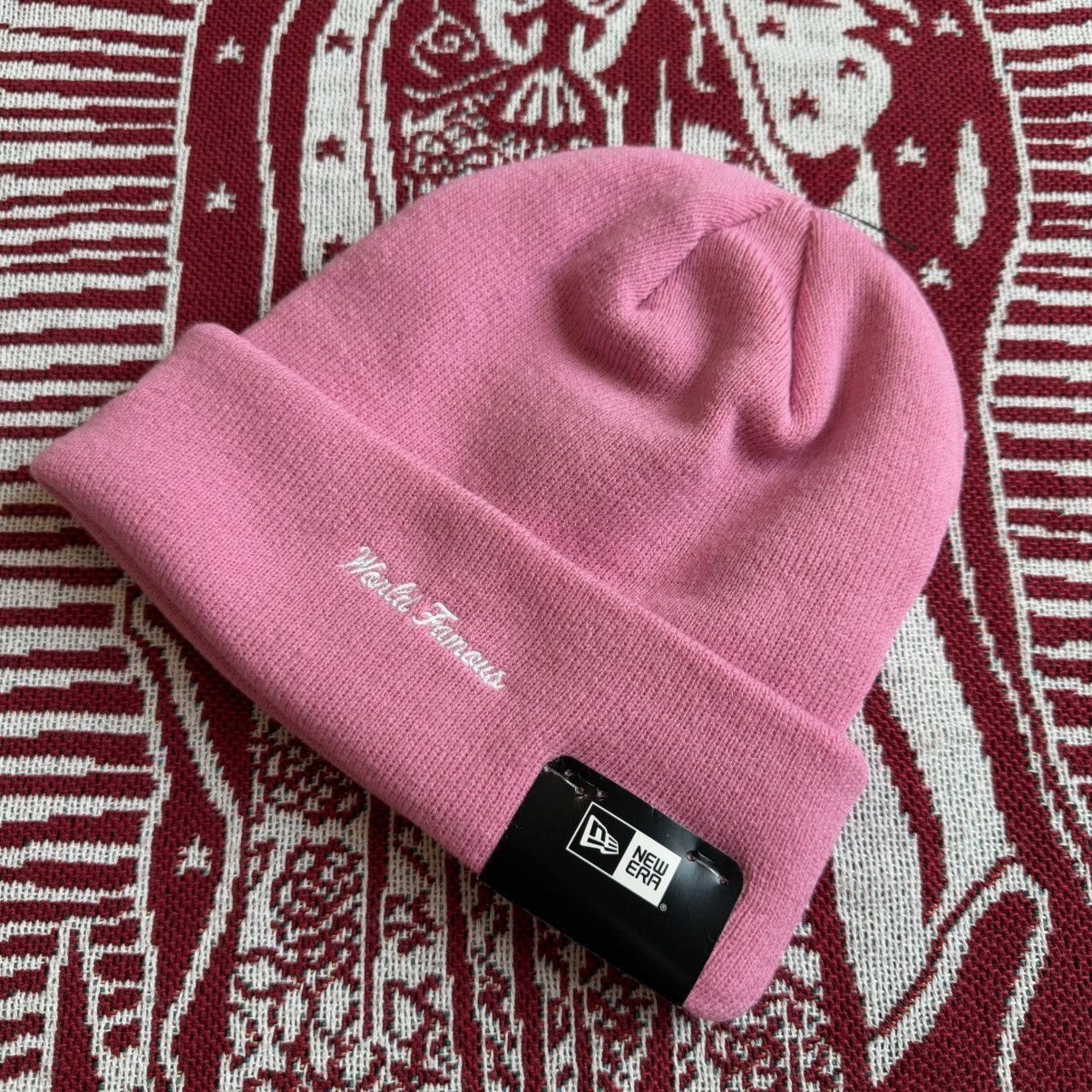 FW21 Supreme New Era Box Logo Beanie Pink OS