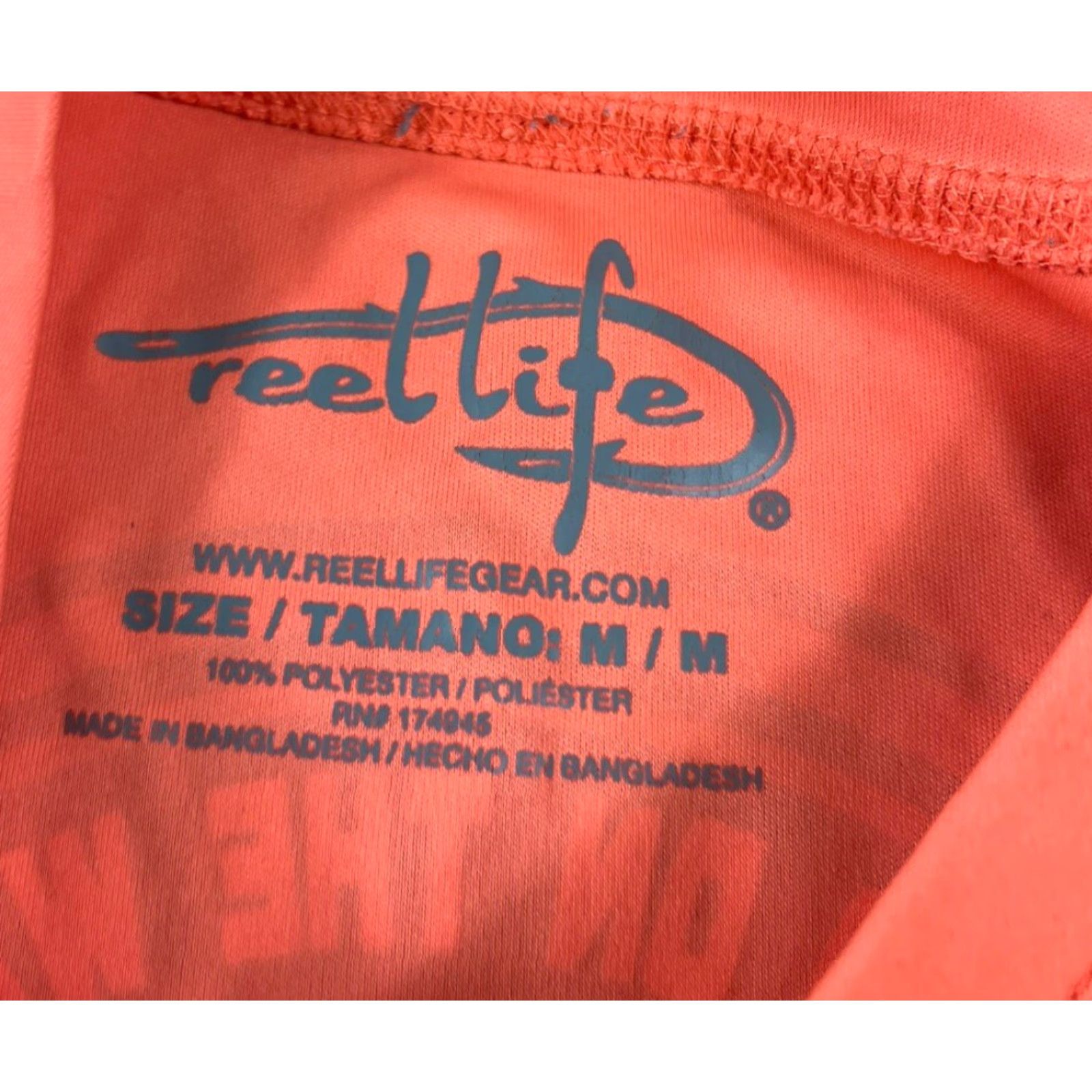 Alife Reel Life Fishing Orange Long Sleeve Polyester Shirt Size M Size US M / EU 48-50 / 2 - 3 Thumbnail