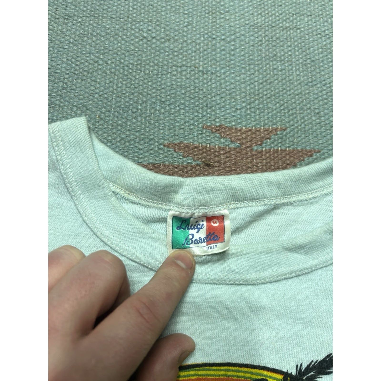 Vintage VINTAGE 70s graphic t shirt Changuinola Panama Caribbean tropical blue Men T-Shirt M & M Size M Medium Size US M / EU 48-50 / 2 - 5 Thumbnail
