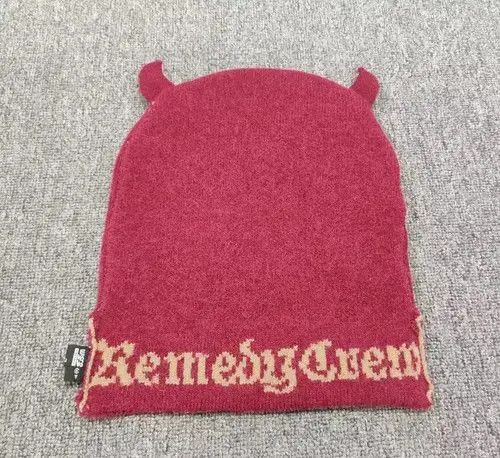 Other Custom Produced Flip Down Beanie Mask Hat Burgundy Size ONE SIZE - 4 Thumbnail
