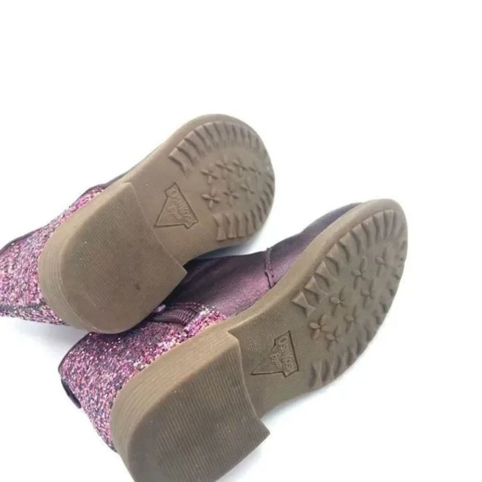 Oshkosh OSHKOSH Toddler Burgundy Metallic/Glitter Booties Sz 5 Size US 5 / IT 35 - 5 Thumbnail