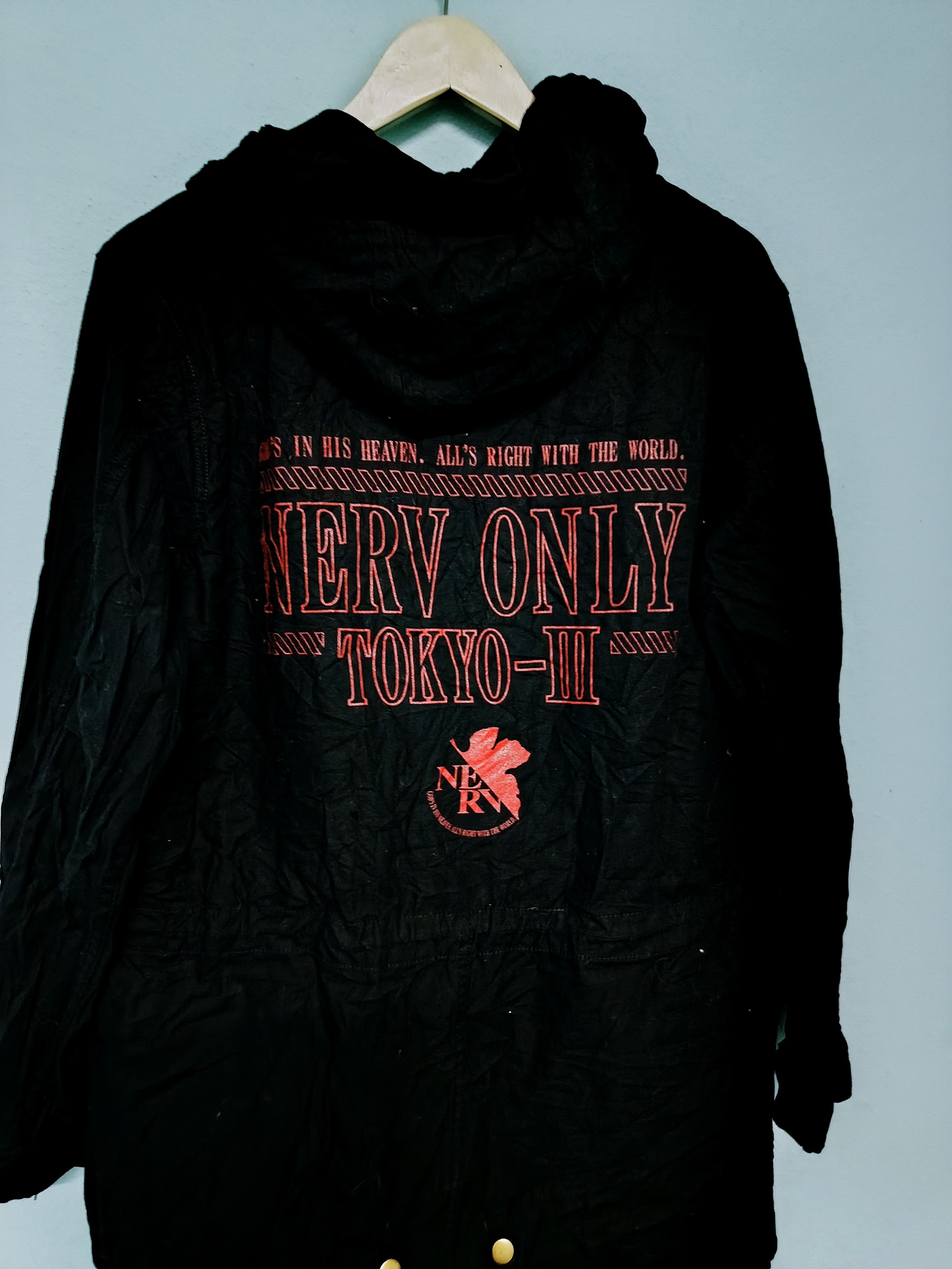 Anime × Cartoon Network Rare Y2K Evangelion NERV Hoodie Jacket By Cospa Size US M / EU 48-50 / 2 - 4 Thumbnail