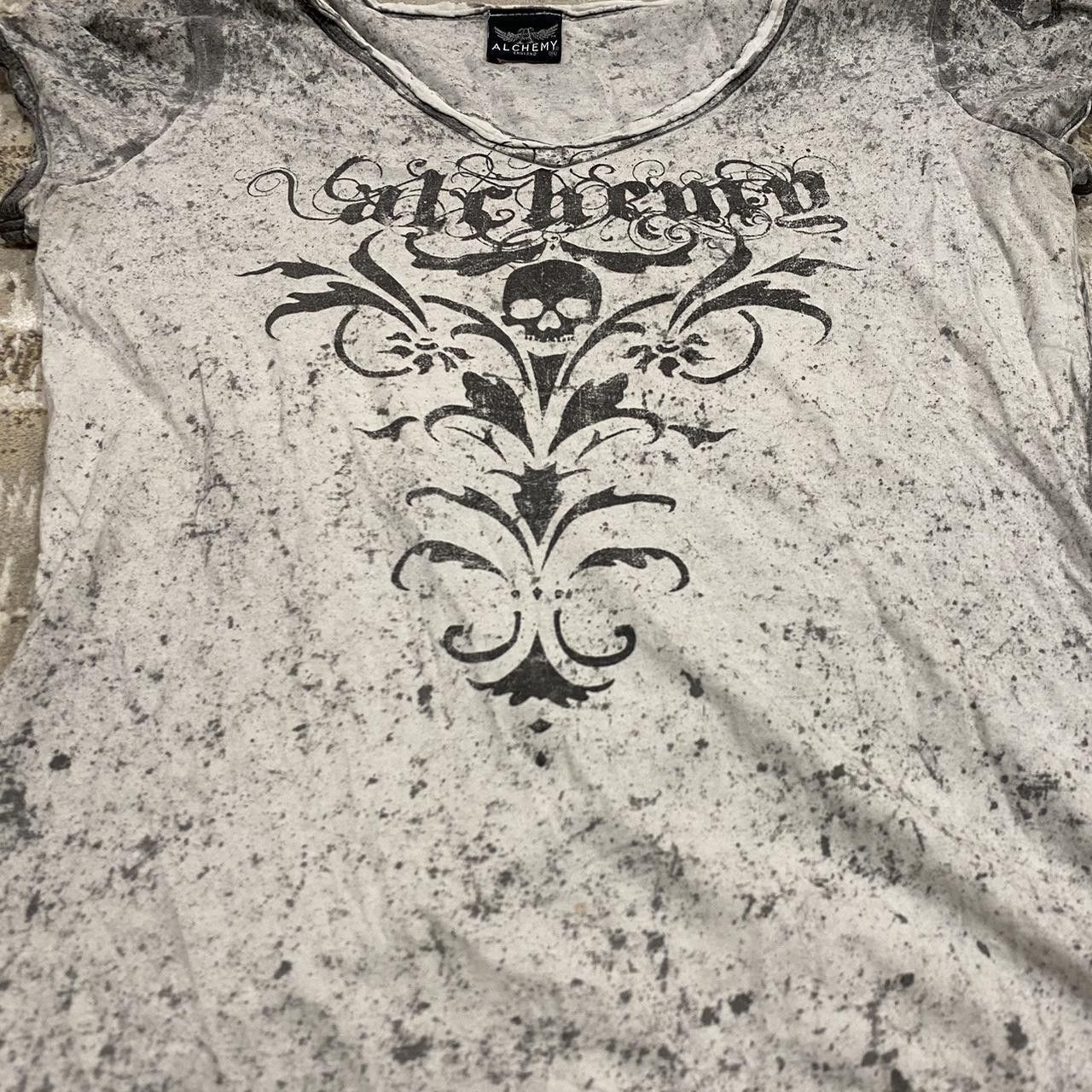 Japanese Brand 00s Skull Alchemy Tee Grey XL Size XL / US 12-14 / IT 48-50 - 3 Thumbnail