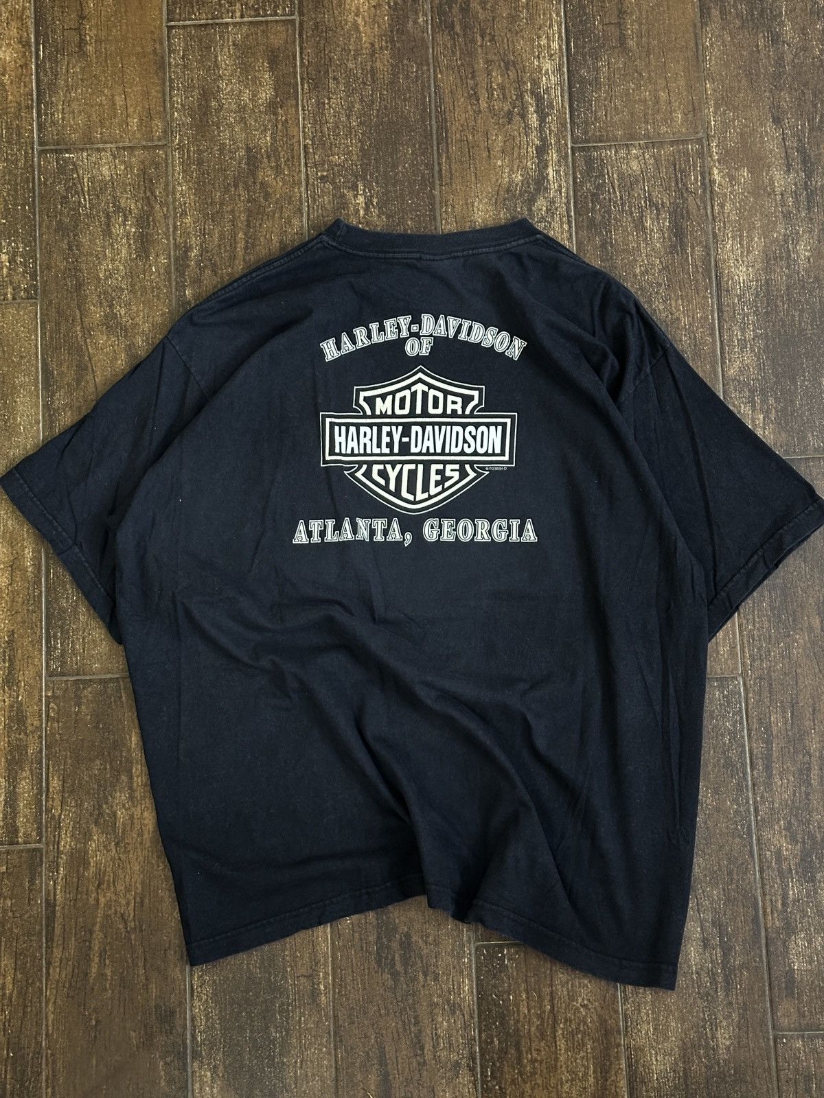 Vintage VTG Harley Davidson Atlanta Georgia Skull Tee Size US XXL / EU 58 / 5 - 4 Thumbnail