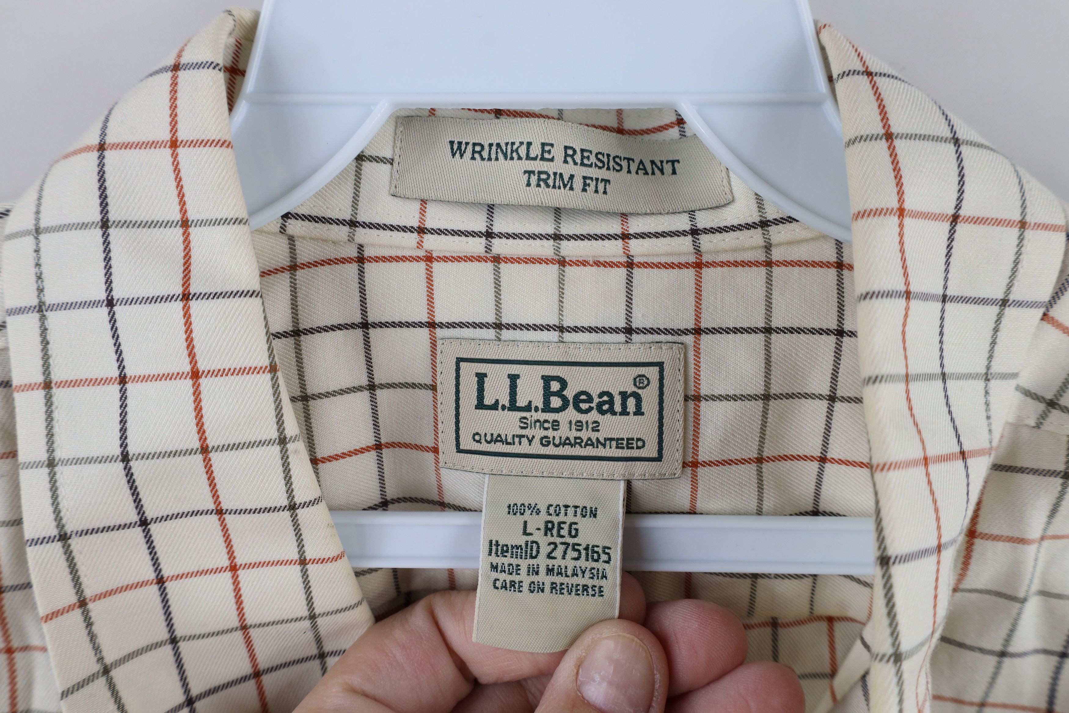 L.L. Bean × Vintage Vintage LL Bean Trim Fit Wrinkle Resistant Button Down Shirt Size US L / EU 52-54 / 3 - 8 Thumbnail