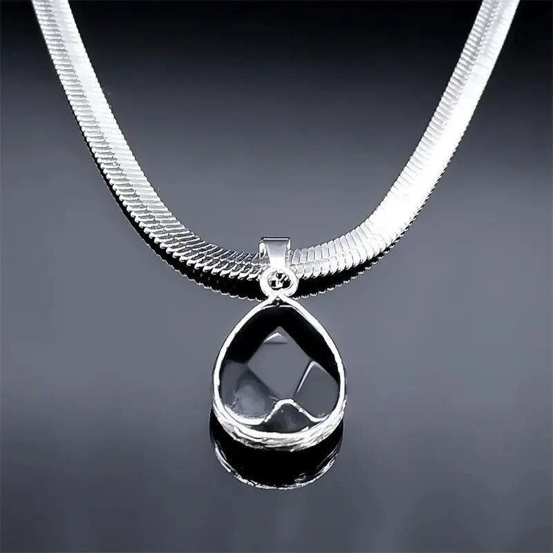 Japanese Brand × Vintage Gothic Water Drop Black Obsidian Necklace Size ONE SIZE - 6 Thumbnail