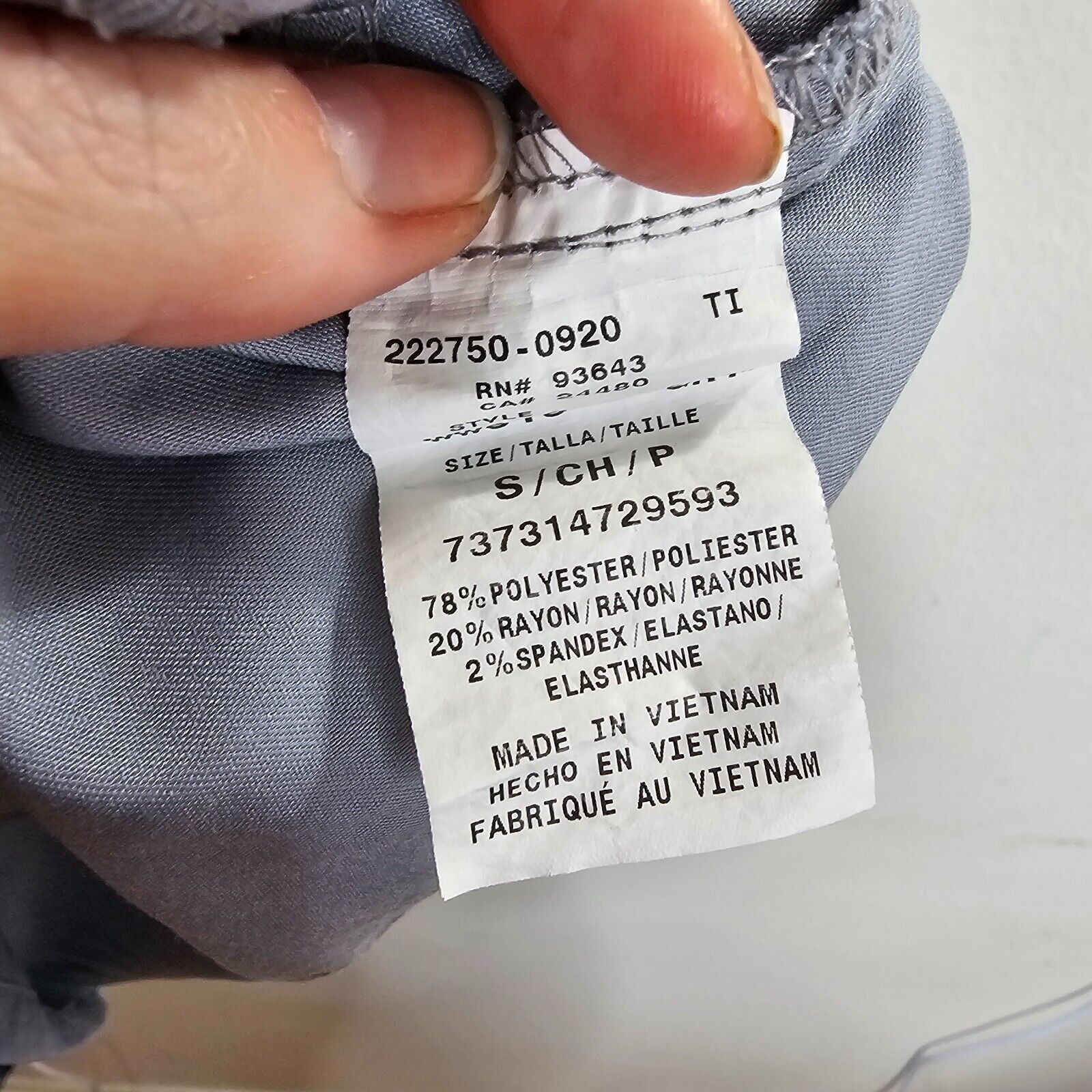 Cherokee Cherokee Gray-Blue Mock Wrap V-Neck Patch Pockes Scrub Top Size S / US 4 / IT 40 - 5 Thumbnail