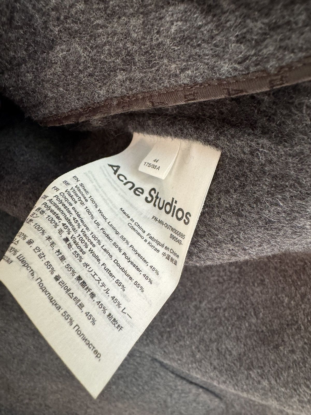 Acne Studios Acne studios double faced wool domen jacket Size US L / EU 52-54 / 3 - 7 Thumbnail