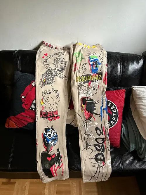 VIBE Graffiti Fashion Skinny Jeans Size US 30 / EU 46 - 3 Thumbnail