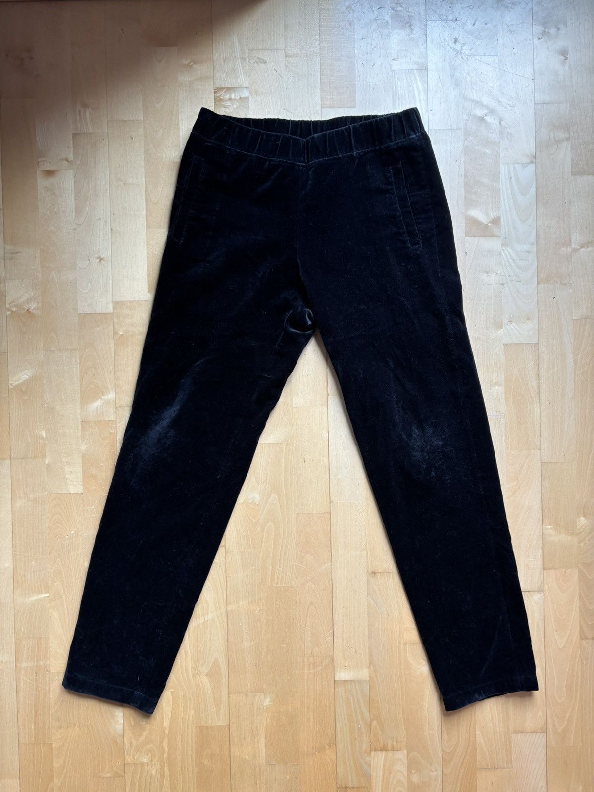 A.P.C. A.P.C Black Crushed Velvet Trouser Size US 34 / EU 50 - 1 Thumbnail