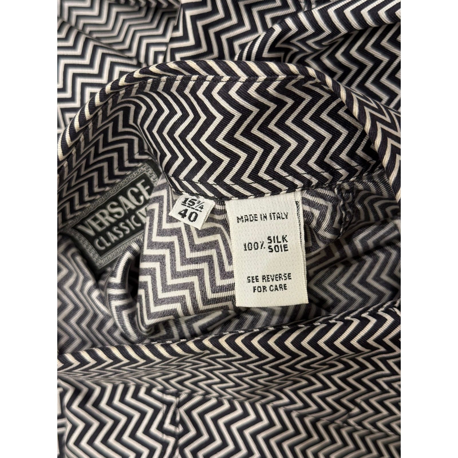 Versace 1990s Versace long sleeve silk shirt Size US L / EU 52-54 / 3 - 6 Thumbnail