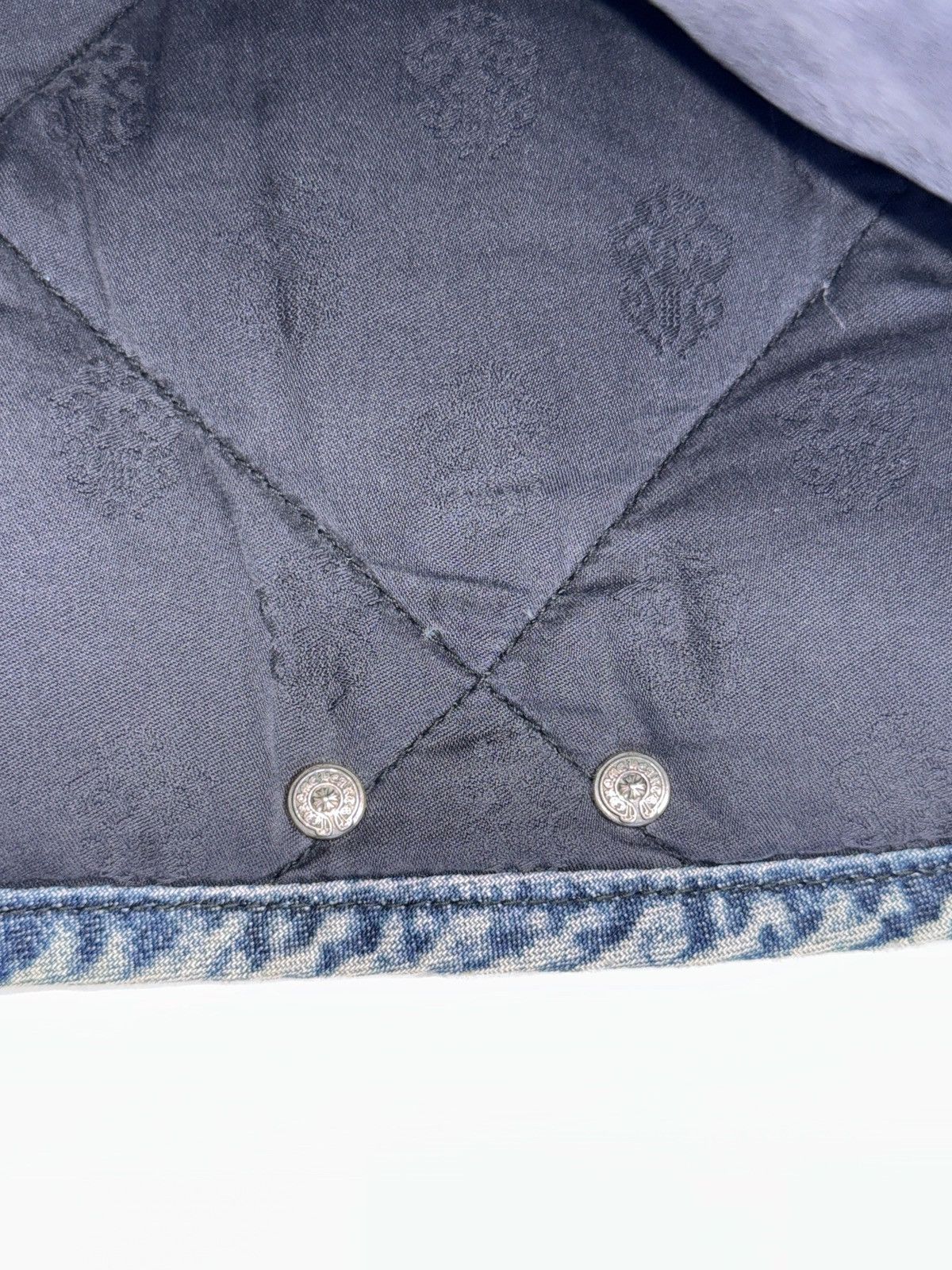 Chrome Hearts FW22 SILVER BUTTONS GARAGE WASH PUFFER DENIM GILET (SAMPLE) Size US S / EU 44-46 / 1 - 4 Thumbnail