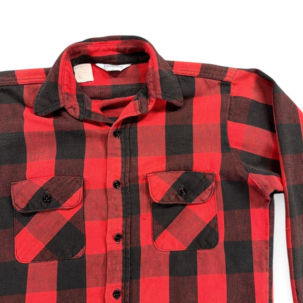 Vintage VINTAGE Five Brother Shirt Mens Adult MEDIUM Red Buffalo Plaid Flannel USA 80s Button-Up Potentials Size US M / EU 48-50 / 2 - 2 Thumbnail