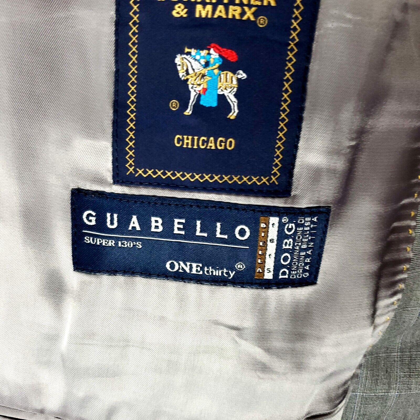 Hart Schaffner Marx Hart Schaffner Marx Guabello Super 130s Wool 2 Button Blazer Size 42R - 8 Thumbnail
