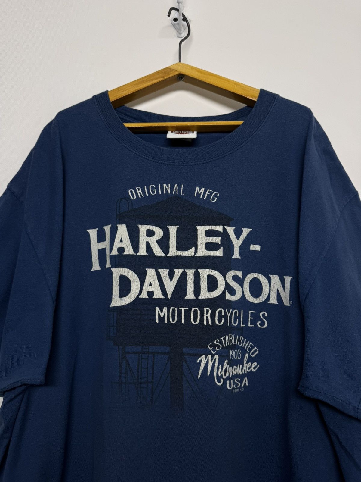 Harley Davidson Vintage Harley Davidson Corpus Christi Texas Tee Shirt Blue Size US XL / EU 56 / 4 - 3 Thumbnail