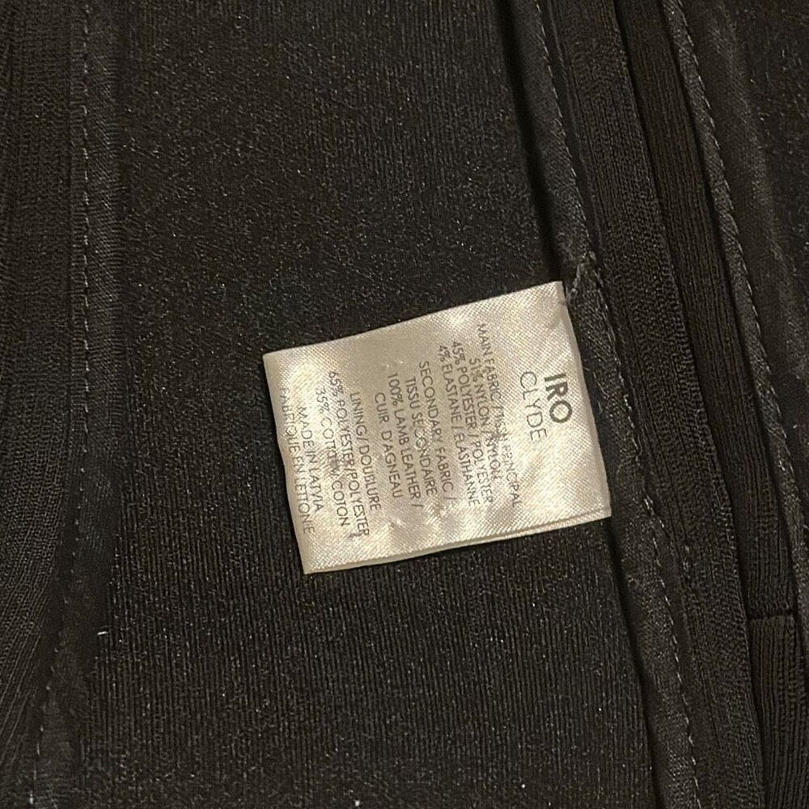 Iro IRO Black Two-Fabric Leather Blazer | Sz S Size S / US 4 / IT 40 - 6 Thumbnail