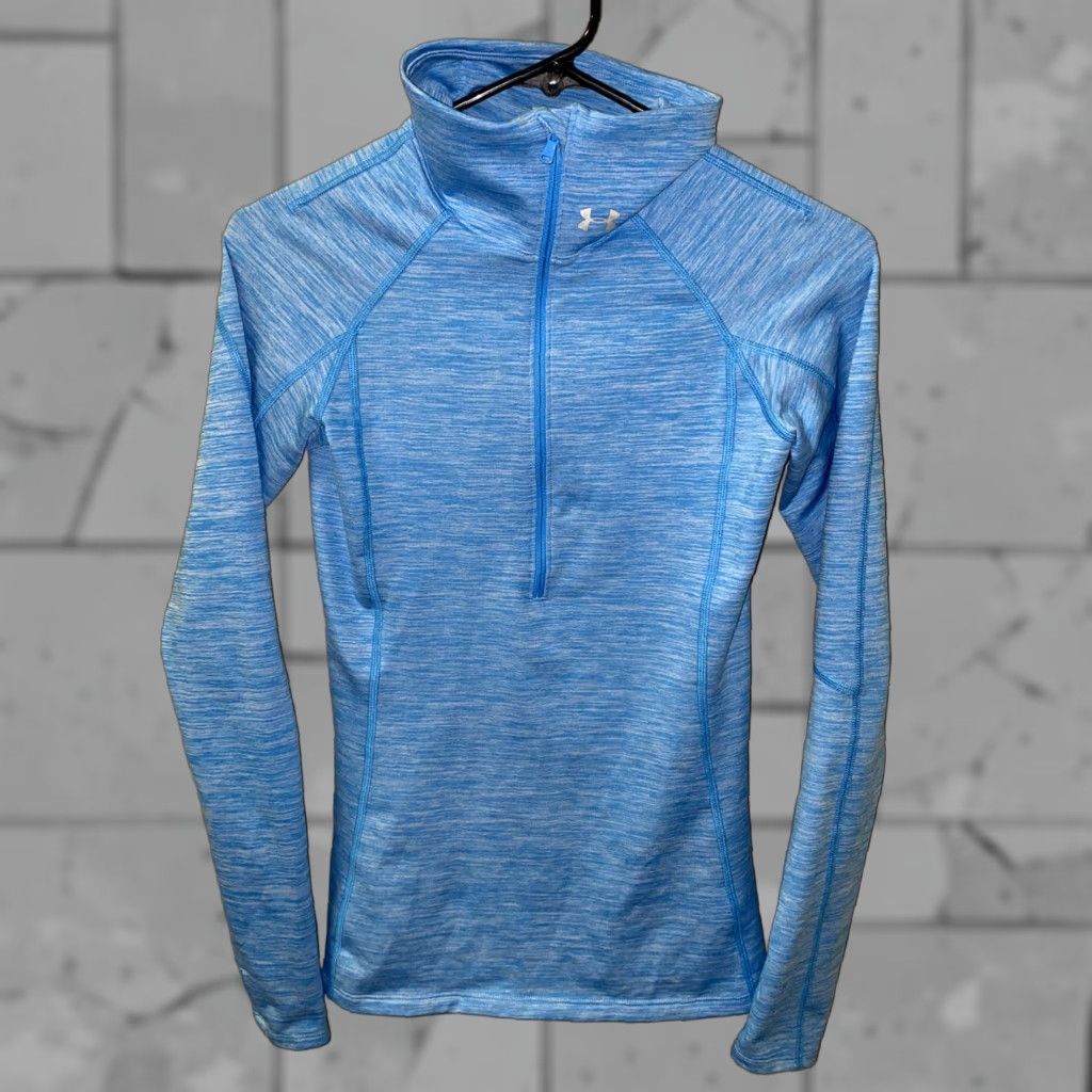 Under Armour Under Armour Womens Blue 1/2 Zip Pullover Jacket XS Regular Pullover 1/2 Zip Athleisure Jacket Women Blue Size XS / US 0-2 / IT 36-38 - 1 Thumbnail