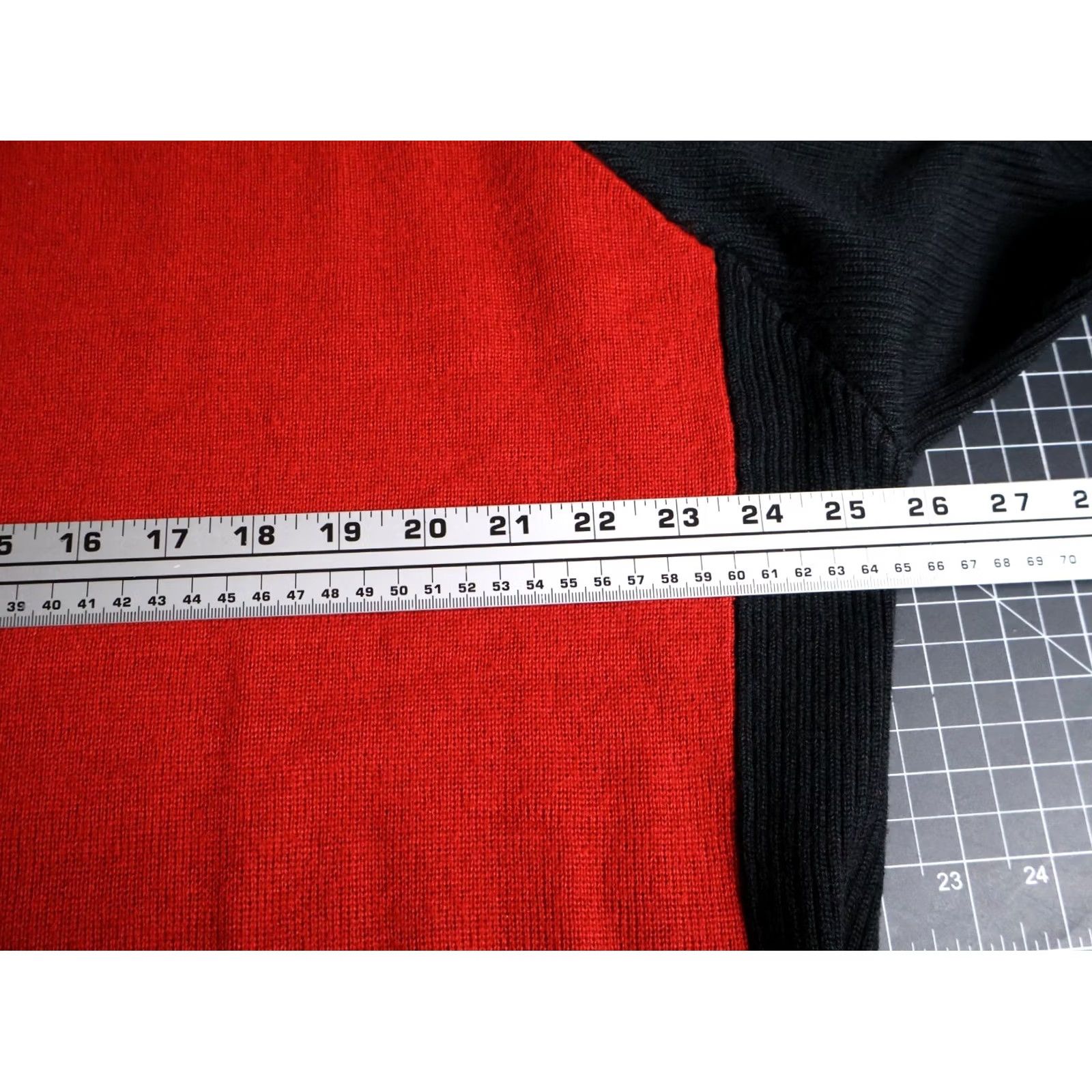 Obermeyer VINTAGE Obermeyer Wool Blend Sweater Men XL Red Black Striped Sleeve Knit Ski 90s Pullover Crew Neck Heavyweight Knit Dry Clean Only Size US XL / EU 56 / 4 - 5 Thumbnail