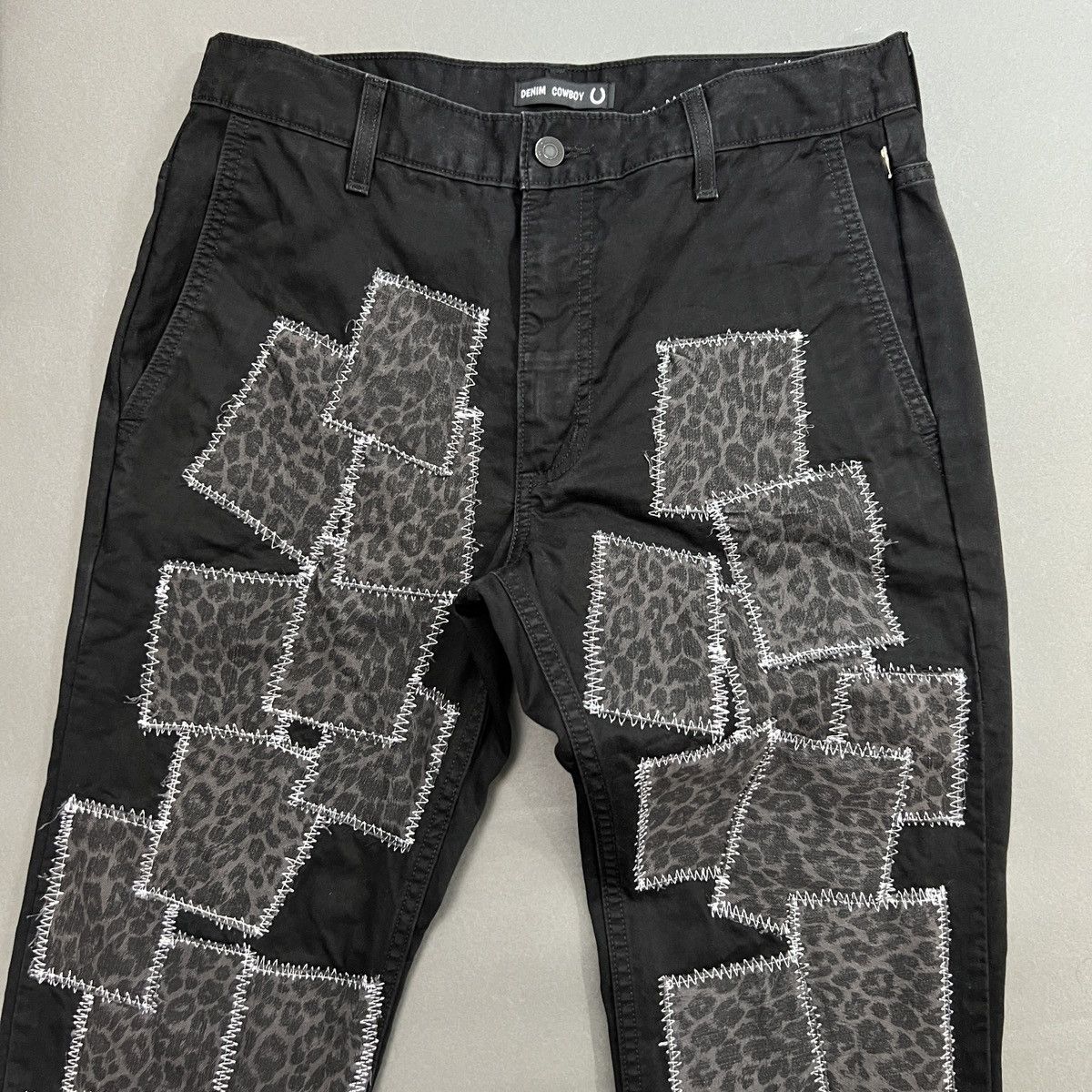 Levi's DENIM COWBOY Leopard Print Patched Jeans Size US 32 / EU 48 - 5 Thumbnail