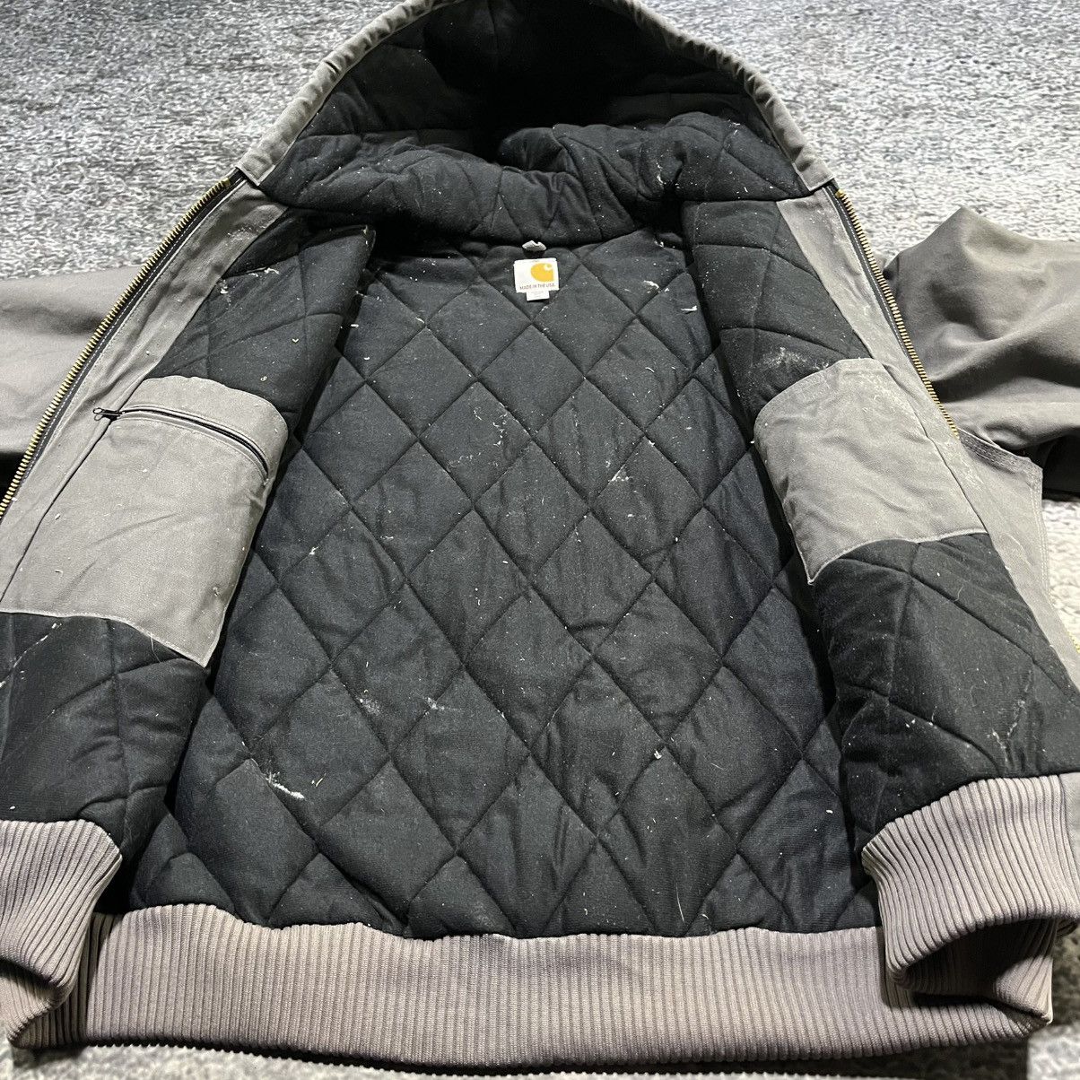 Carhartt VINTAGE CARHARTT GRAY CANVAS WORKWEAR HOODED JACKET SIZE XXL Size US XXL / EU 58 / 5 - 7 Thumbnail