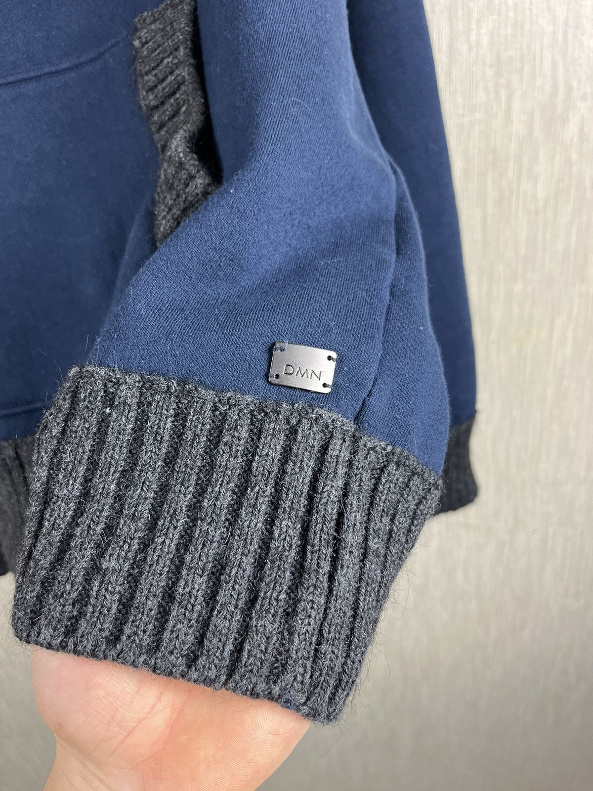 DAVID NAMAN David Mayer Naman hybrid wool cotton knit hoodie button up Size XL / US 12-14 / IT 48-50 - 11 Thumbnail